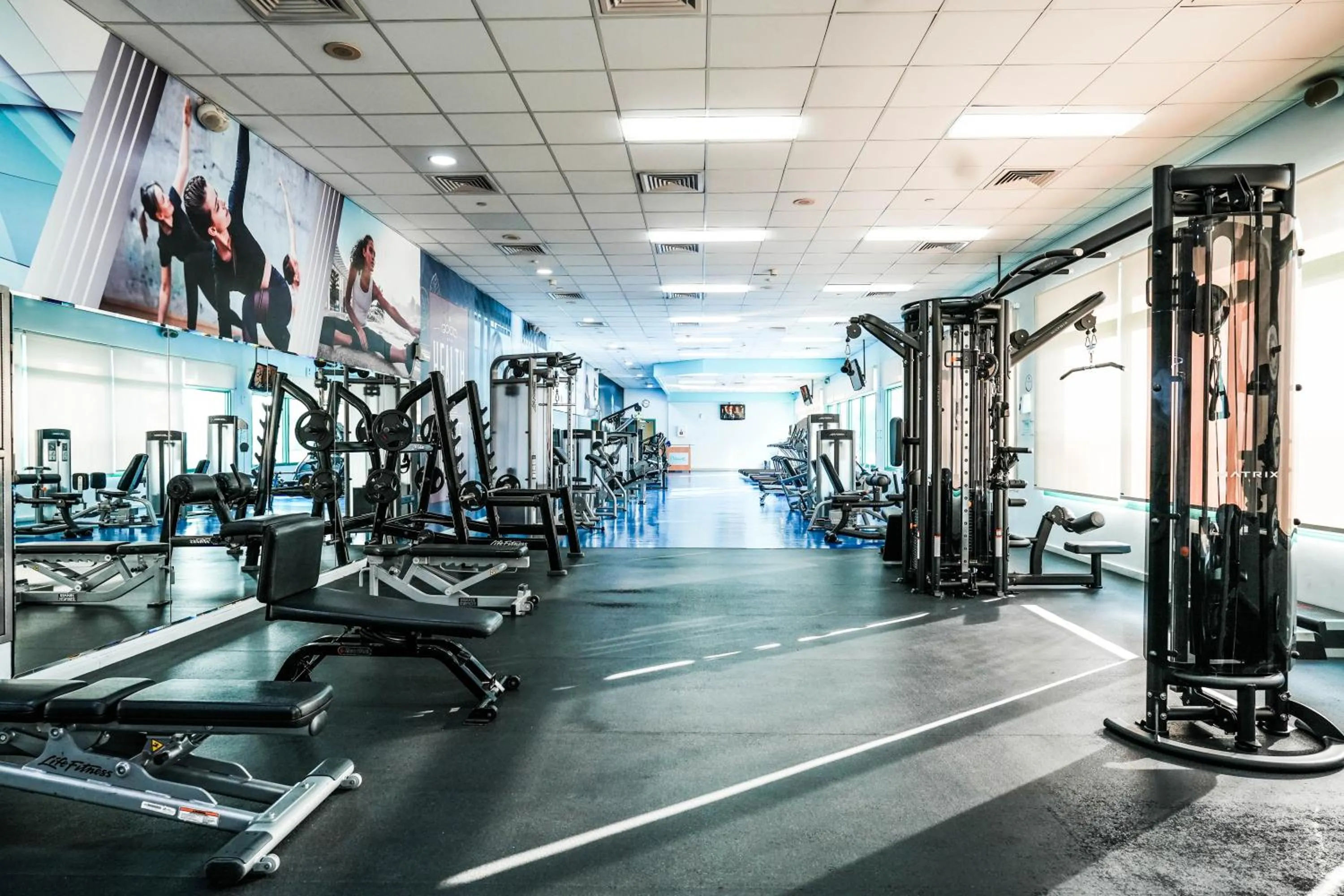 Fitness centre/facilities in Mövenpick Grand Al Bustan