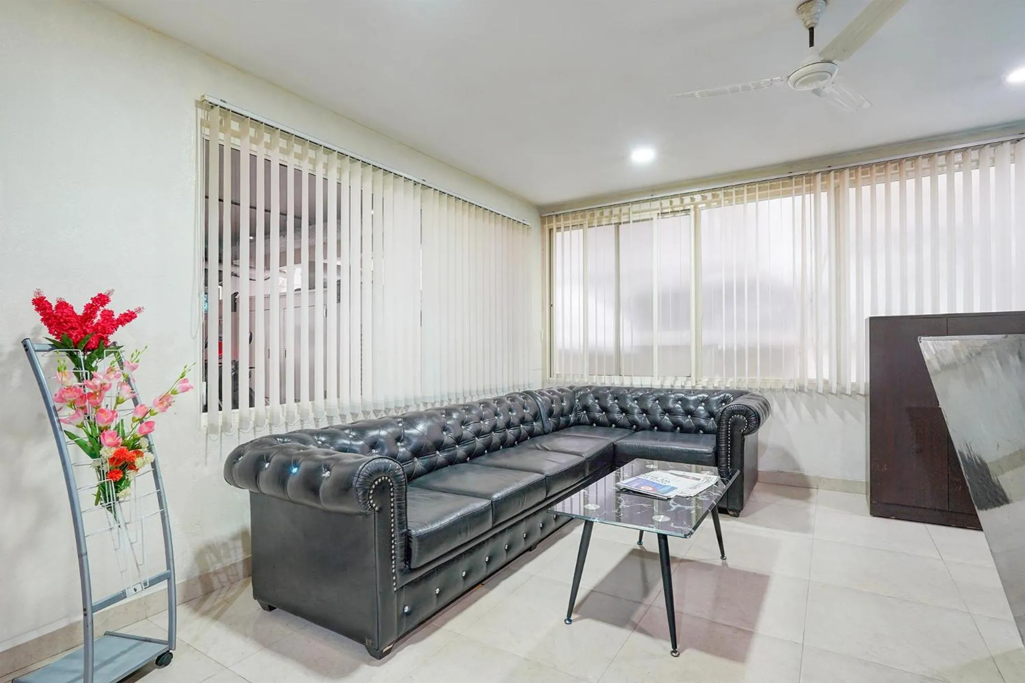 Seating area in FabHotel Atithi Residency - Nr Kaikondrahalli Lake