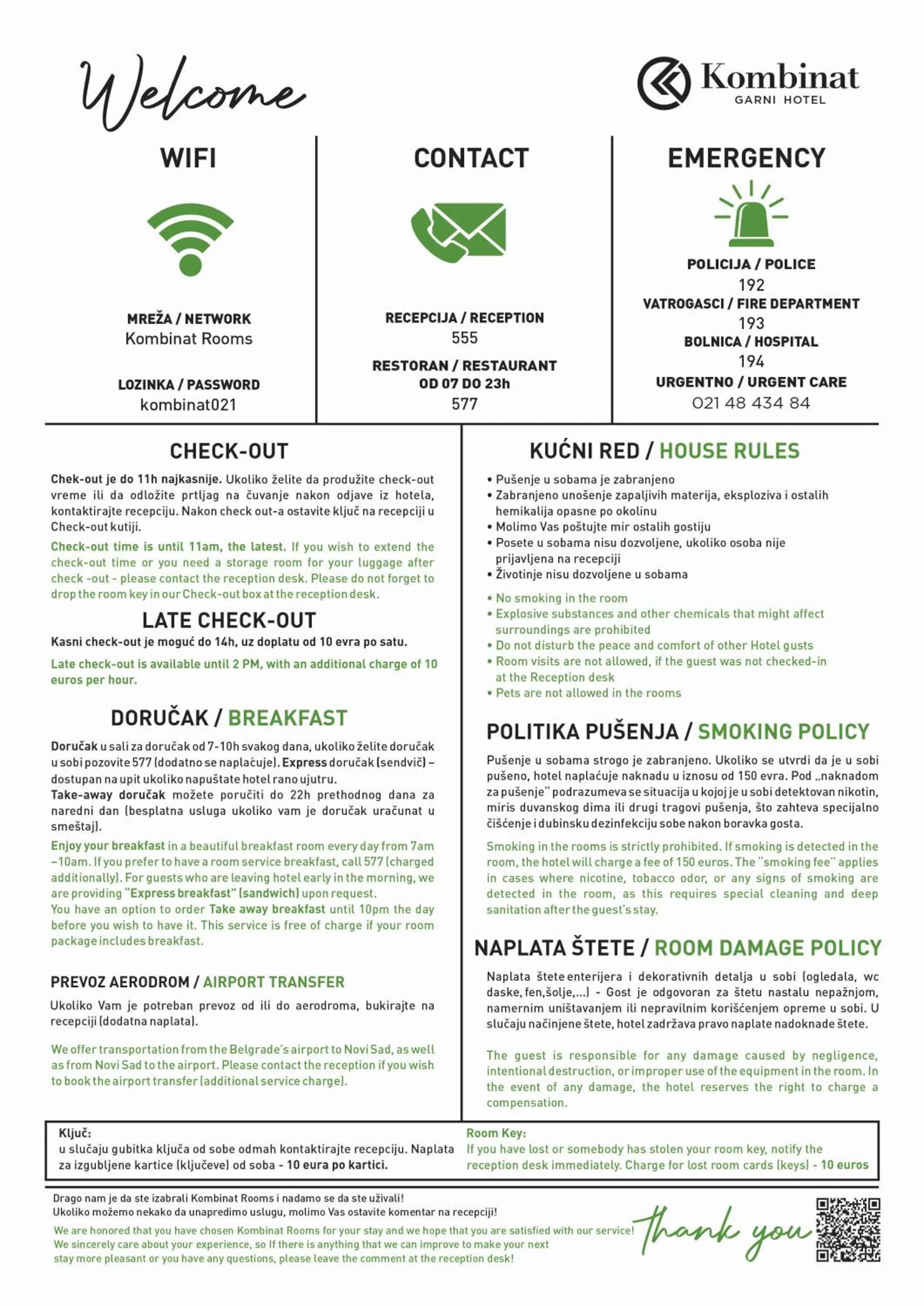 Text overlay in Kombinat Rooms City Center