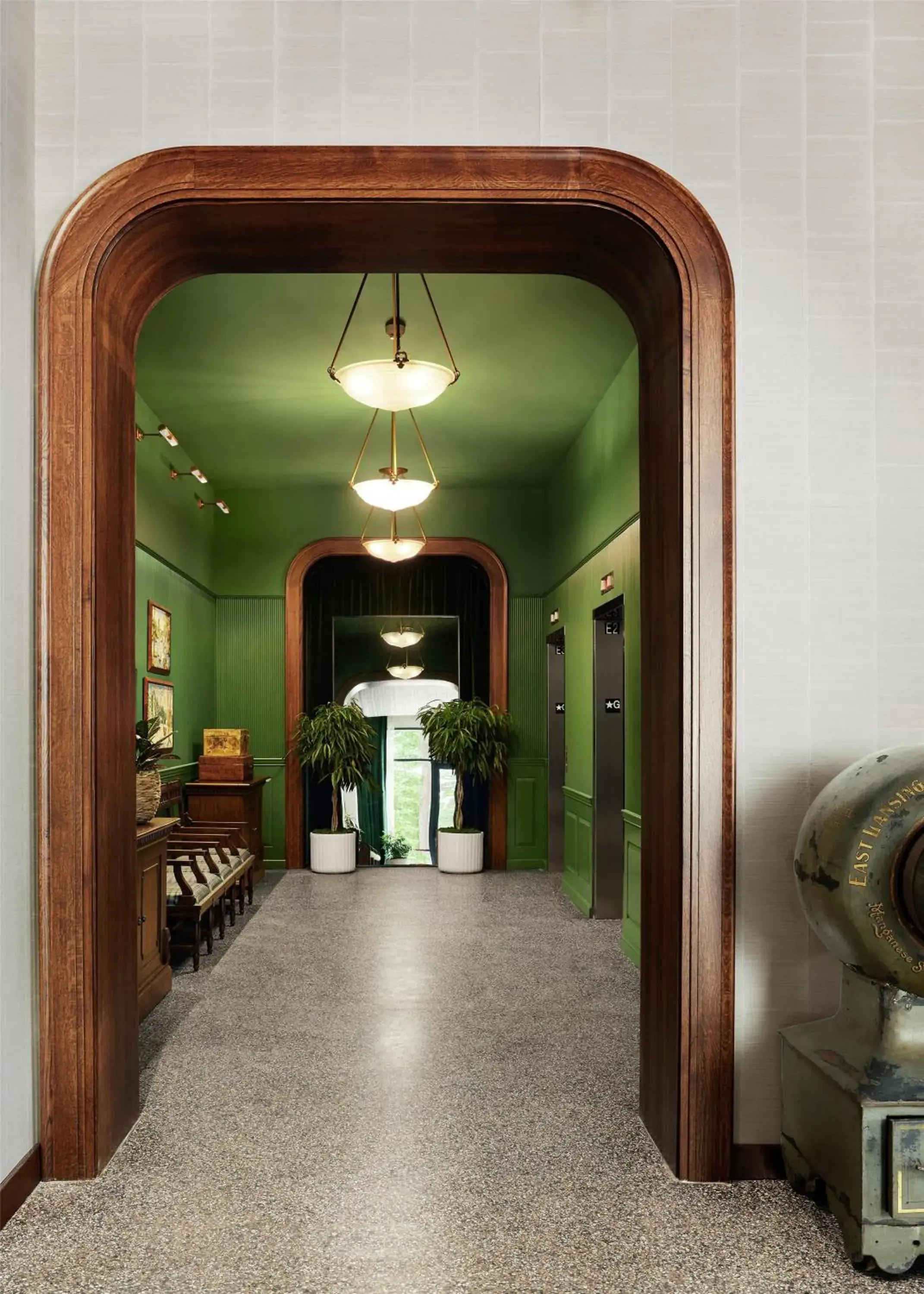 Lobby or reception, Bed in Graduate by Hilton East Lansing Lobby or reception, Bed in Graduate by Hilton East Lansing