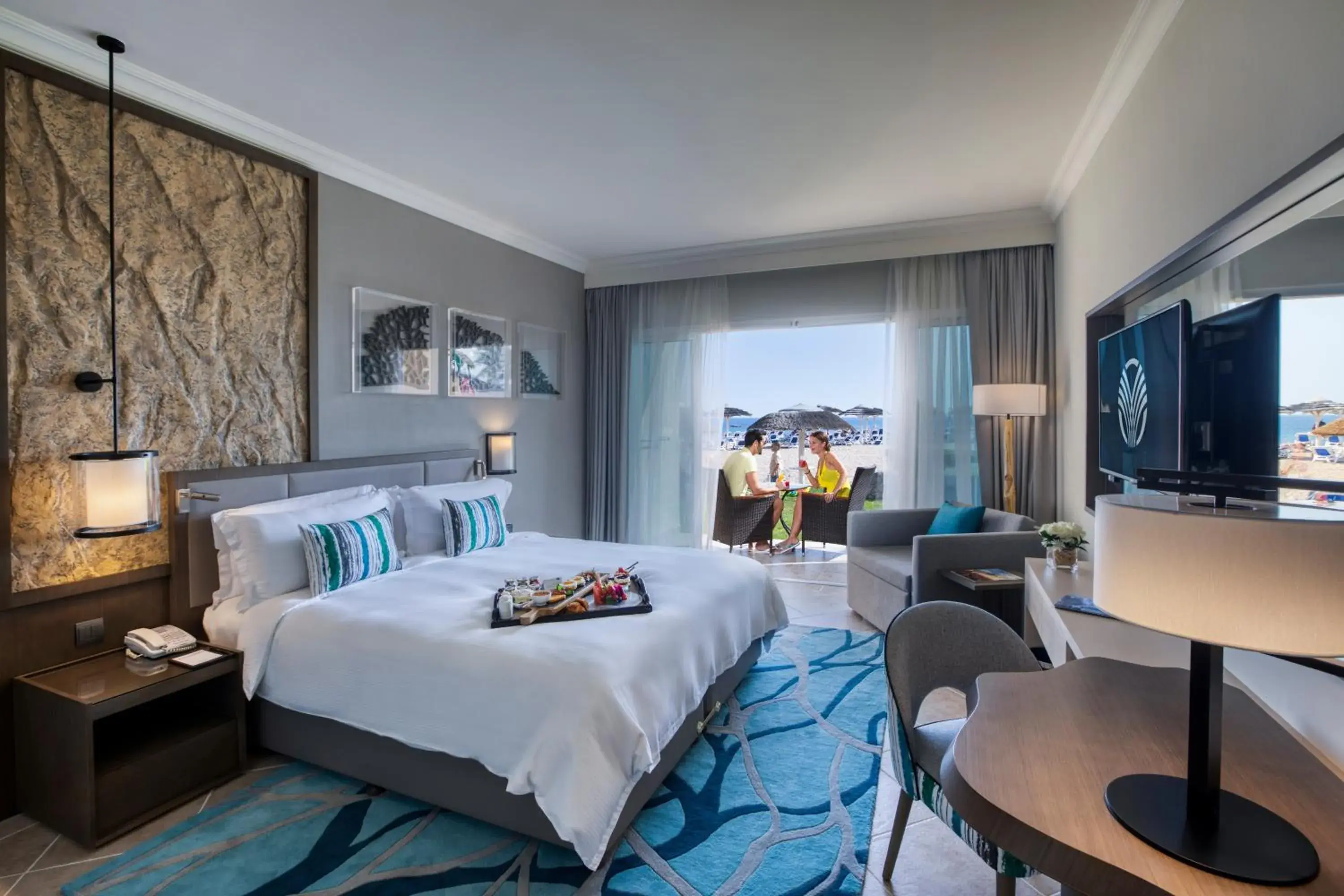 Property building, Bed in Fujairah Rotana Resort & Spa - Al Aqah Beach Property building, Bed in Fujairah Rotana Resort & Spa - Al Aqah Beach