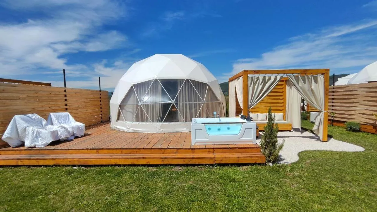 Patio, Swimming Pool in Jewelberry Glamping Hotel Tbilisi