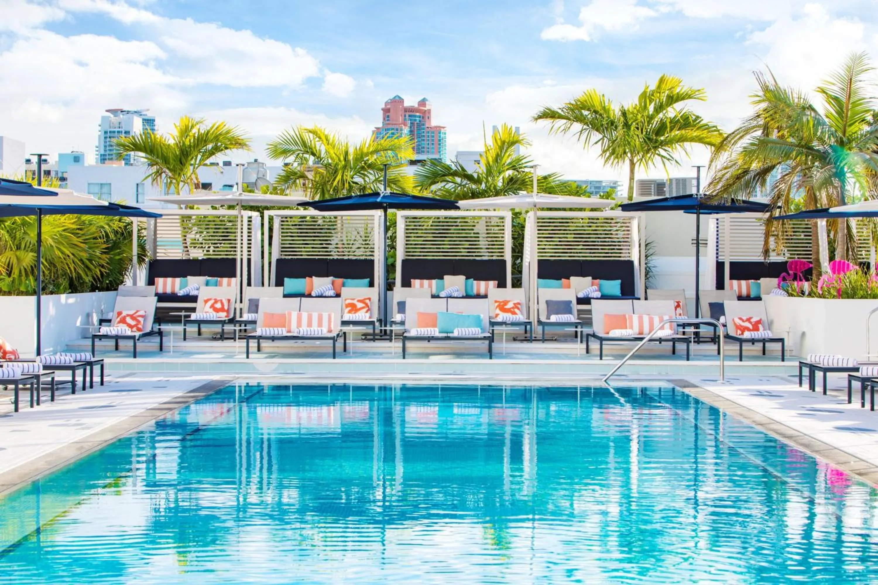 Swimming pool in Moxy Miami South Beach