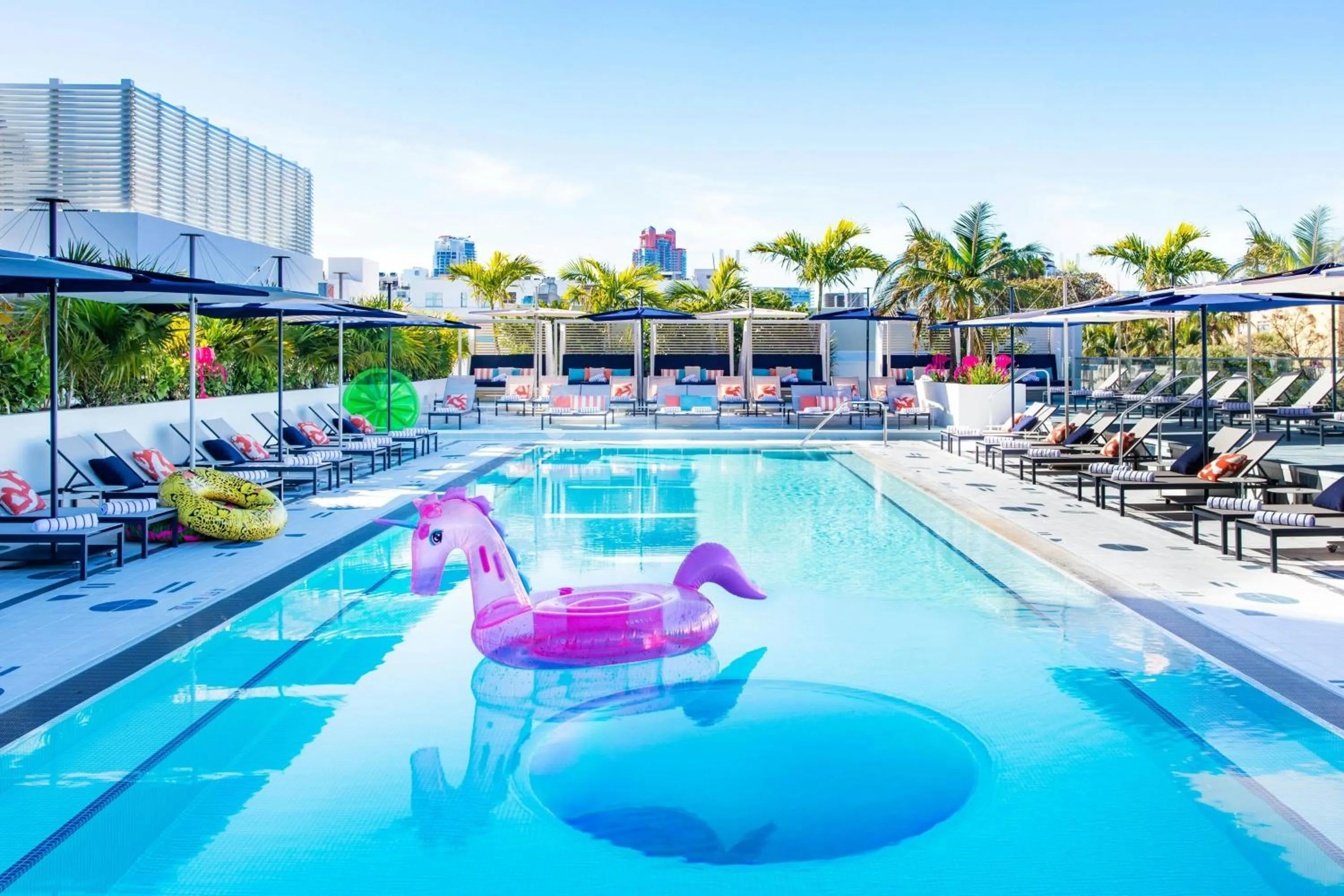 Swimming pool in Moxy Miami South Beach
