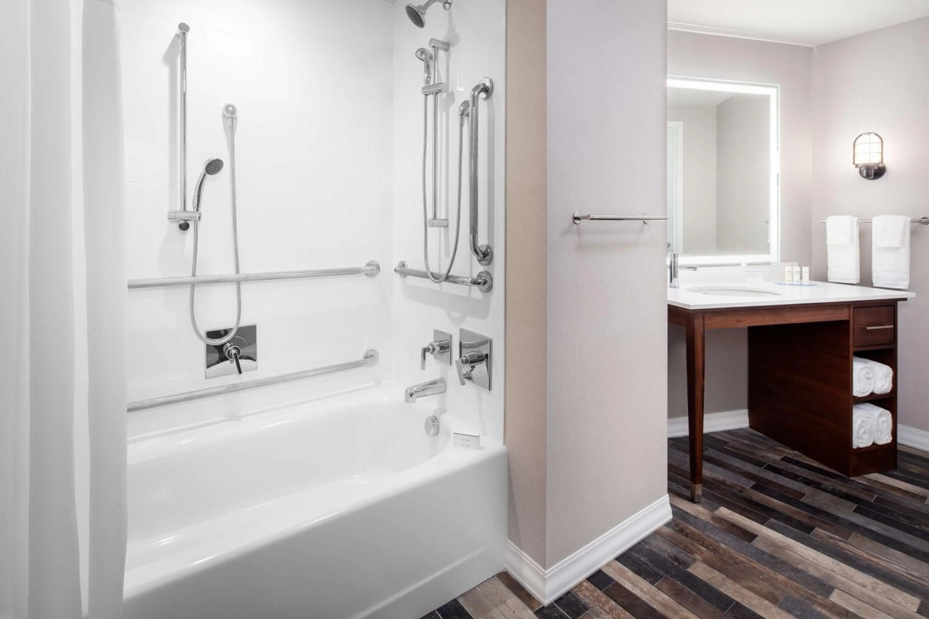 Shower in Homewood Suites by Hilton Boston Seaport District