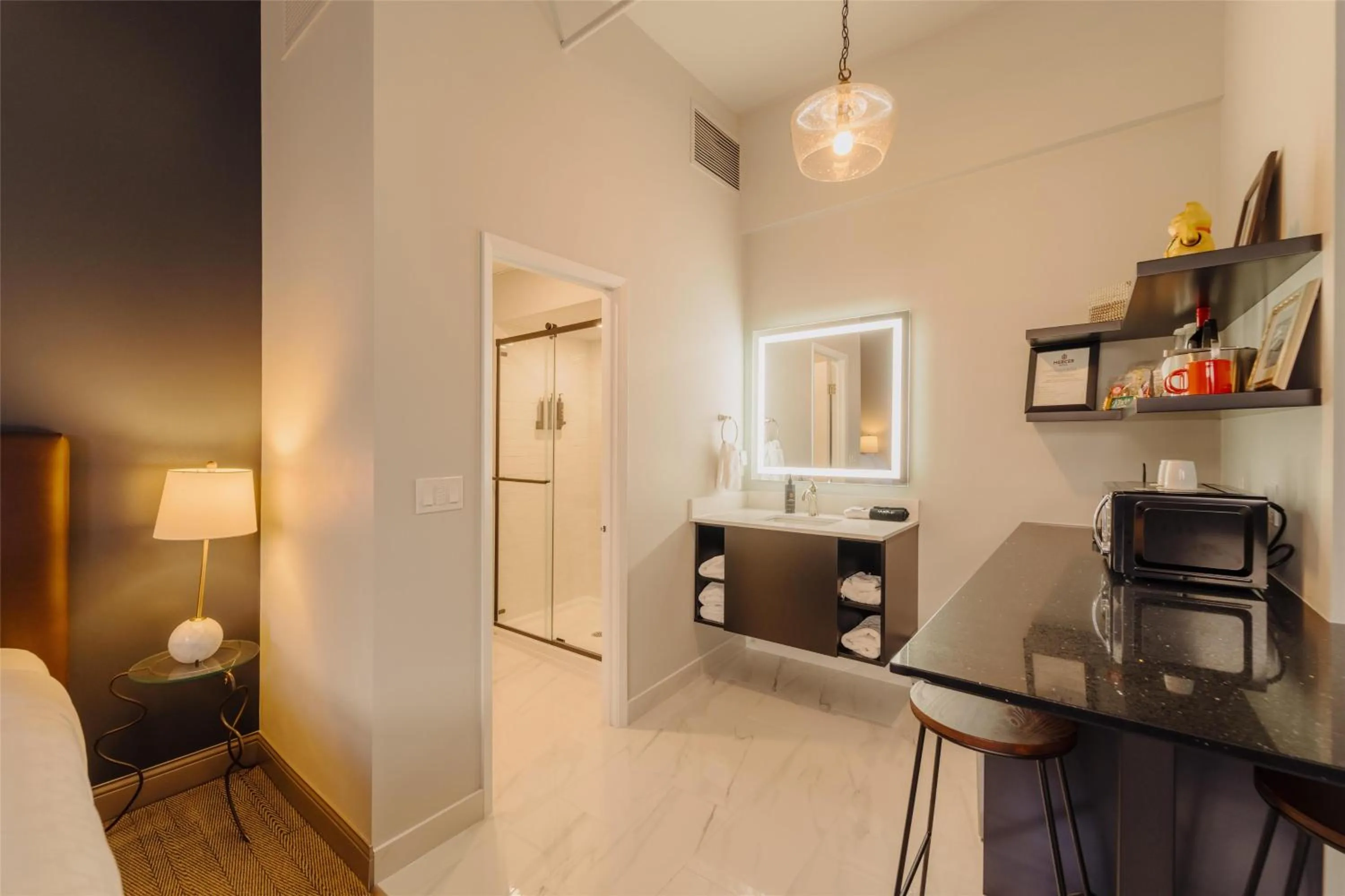 Bathroom in Mercer Hotel Downtown; BW Premier Collection