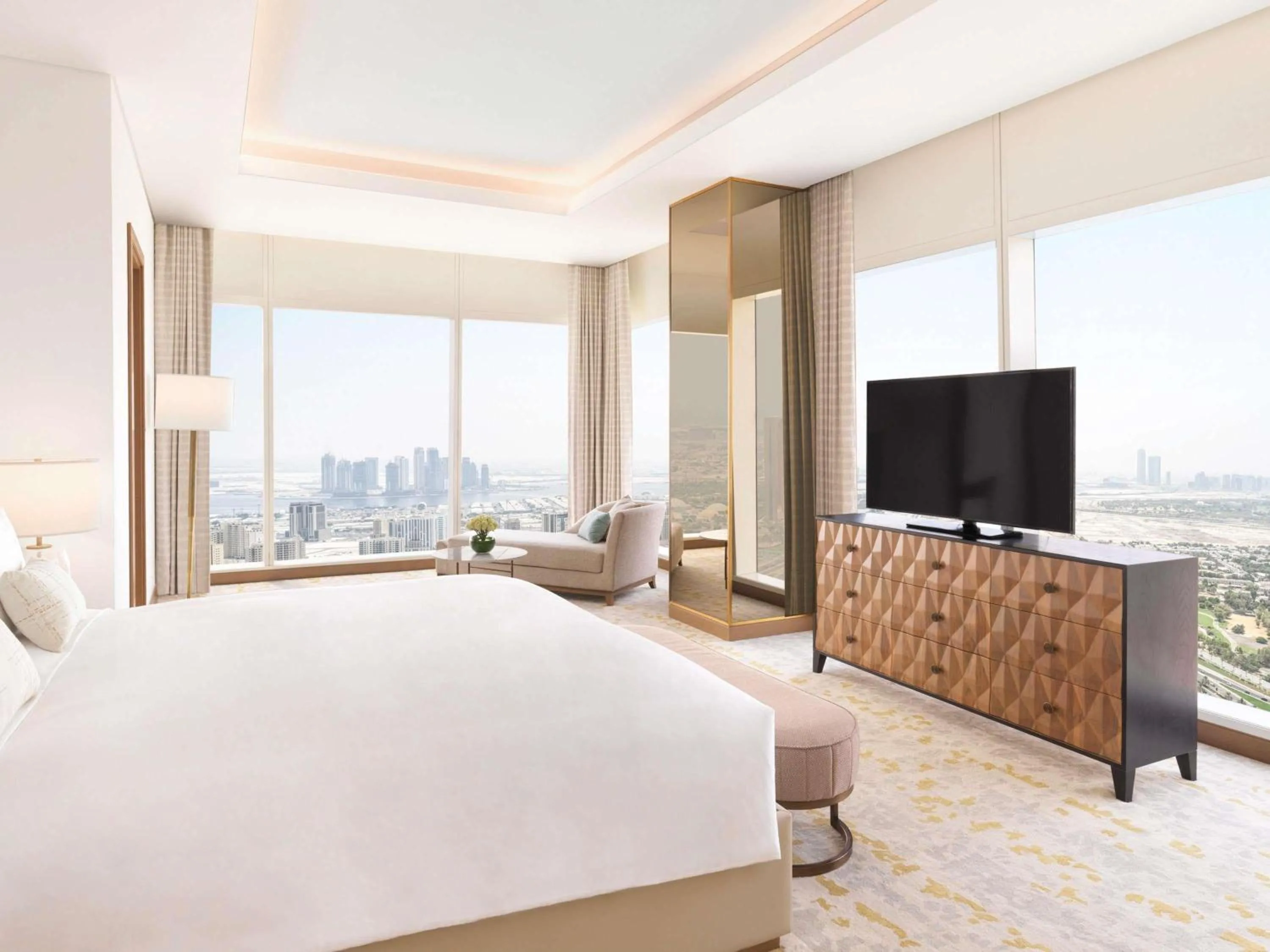 Bedroom, Bed in Sofitel Dubai The Obelisk