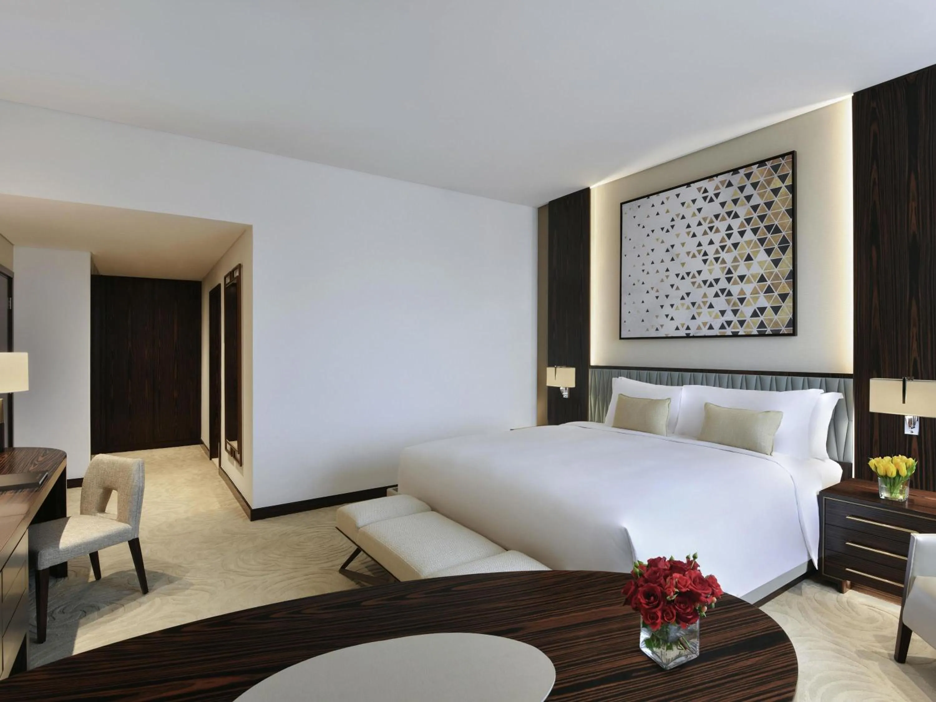 Bedroom, Bed in Sofitel Dubai The Obelisk