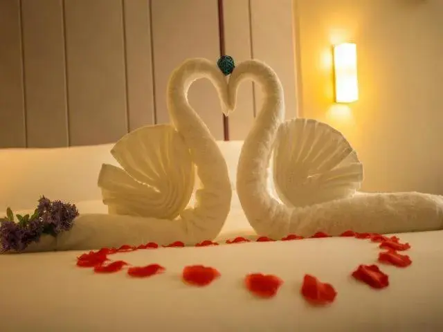 Bed in Lavande Hotel Leshan High-speed Railway Station Wanda Plaza Bed in Lavande Hotel Leshan High-speed Railway Station Wanda Plaza