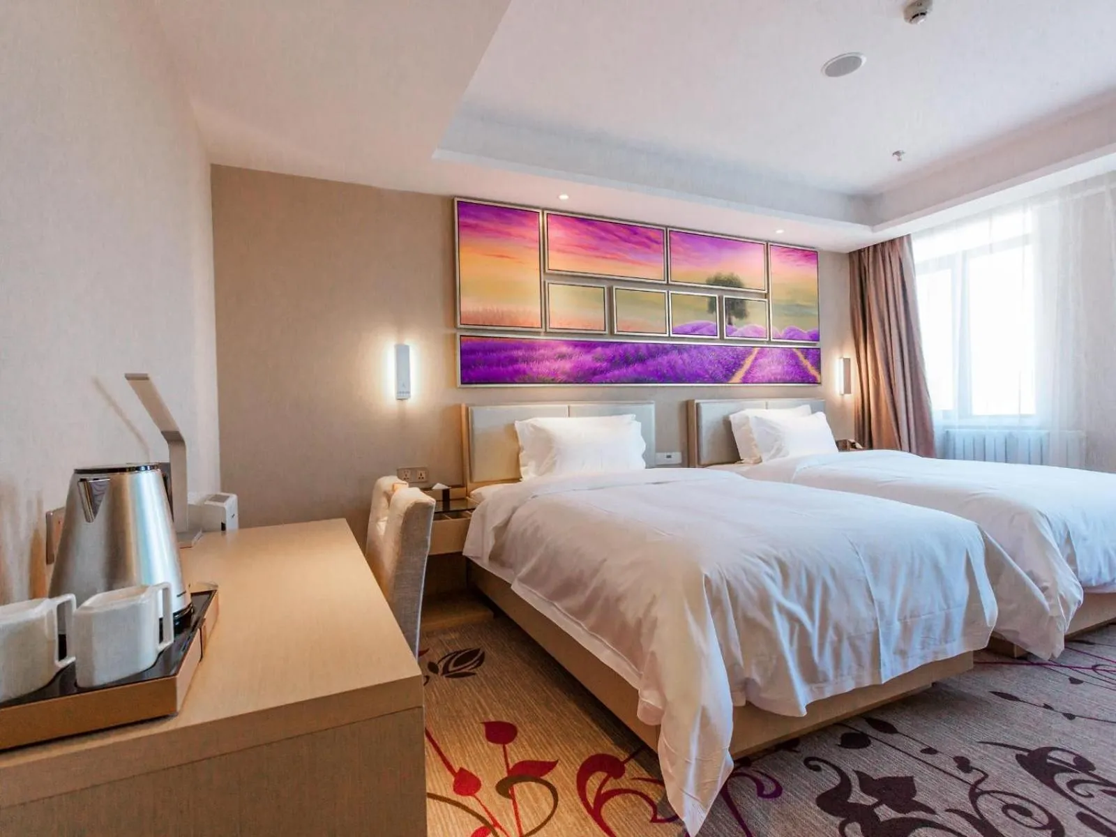 Bed in Lavande Hotel Zhangjiakou Victoria Plaza