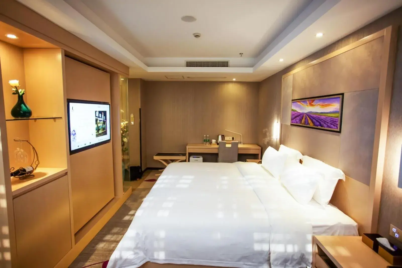 Bed in Lavande Hotel Xuzhou East High-speed Rail Station Jinshanqiao Development Zone Branch Bed in Lavande Hotel Xuzhou East High-speed Rail Station Jinshanqiao Development Zone Branch