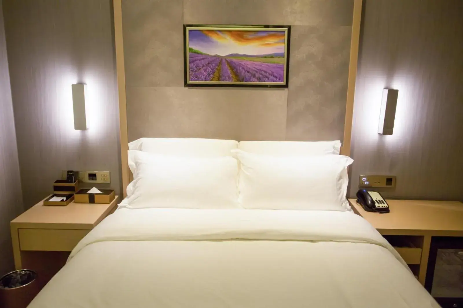 Bed in Lavande Hotel Xuzhou East High-speed Rail Station Jinshanqiao Development Zone Branch Bed in Lavande Hotel Xuzhou East High-speed Rail Station Jinshanqiao Development Zone Branch