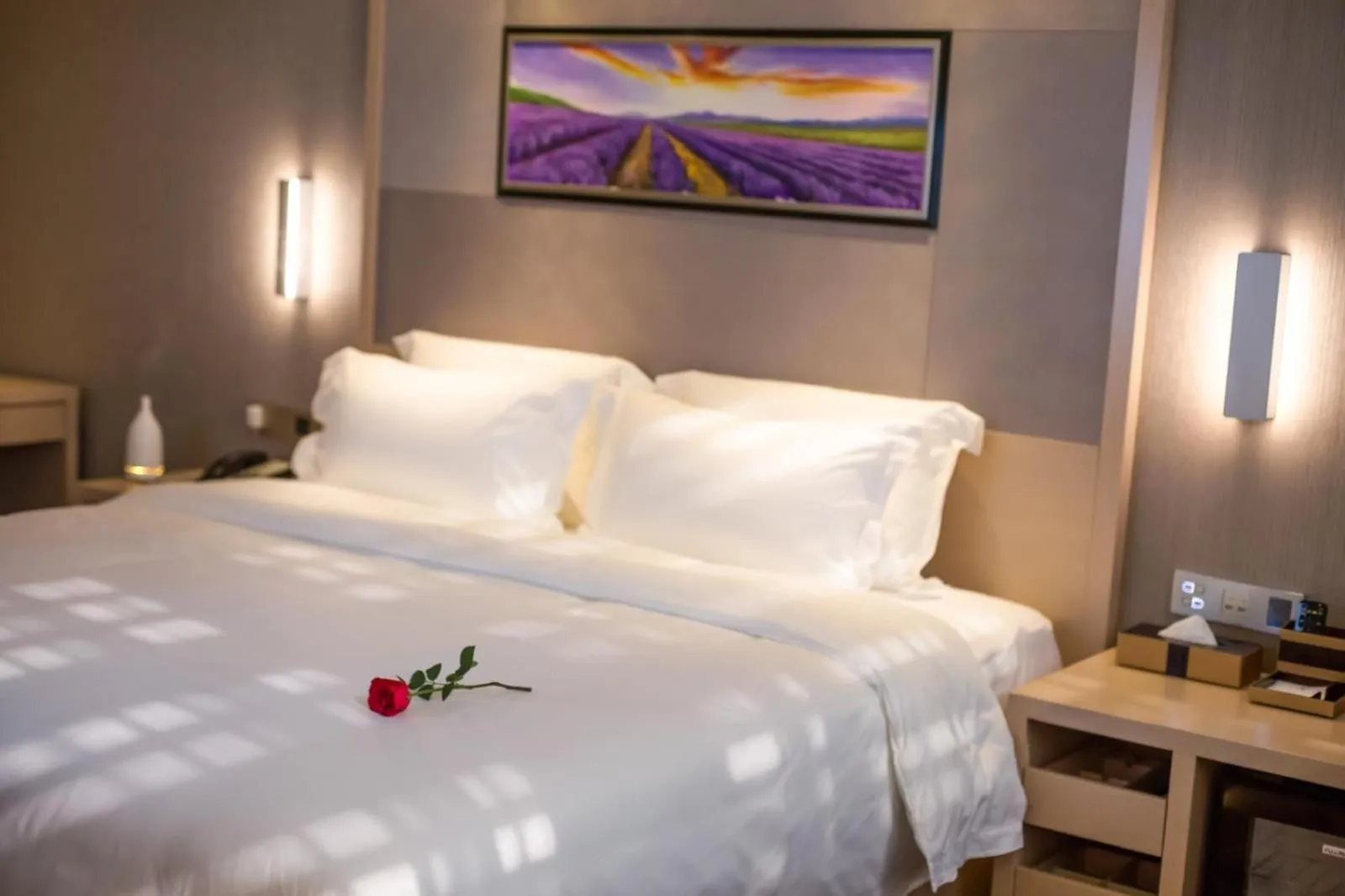 Bed in Lavande Hotel Xuzhou East High-speed Rail Station Jinshanqiao Development Zone Branch