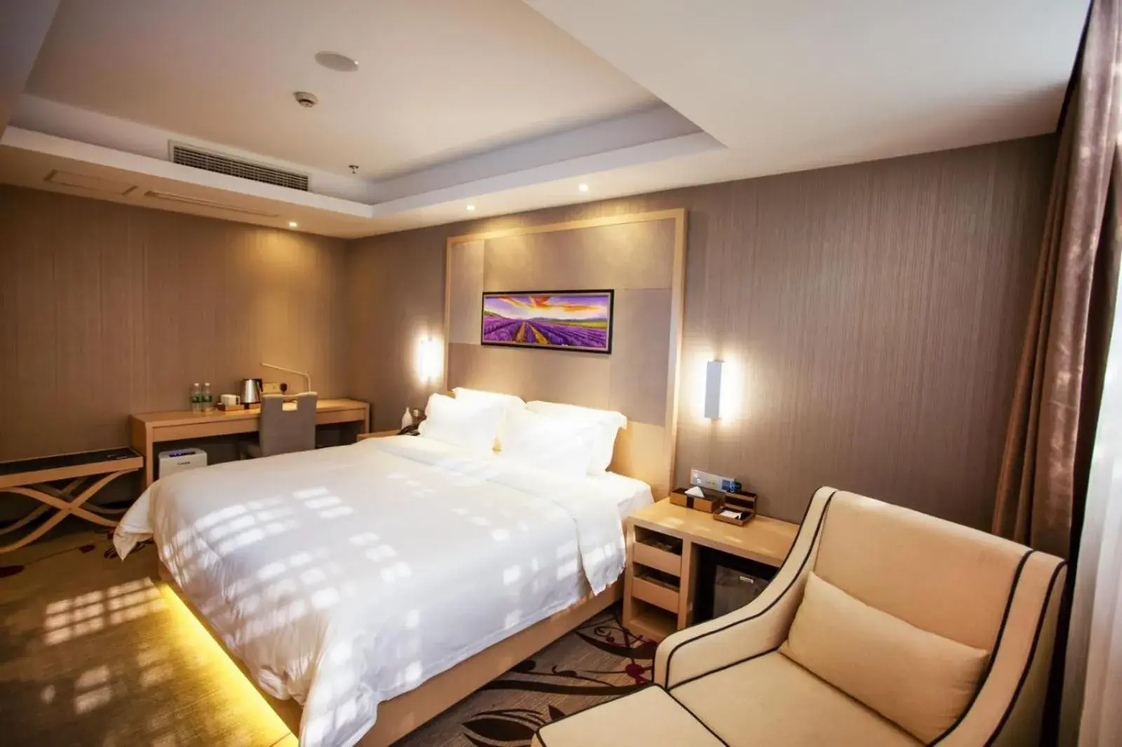 Bed in Lavande Hotel Xuzhou East High-speed Rail Station Jinshanqiao Development Zone Branch Bed in Lavande Hotel Xuzhou East High-speed Rail Station Jinshanqiao Development Zone Branch
