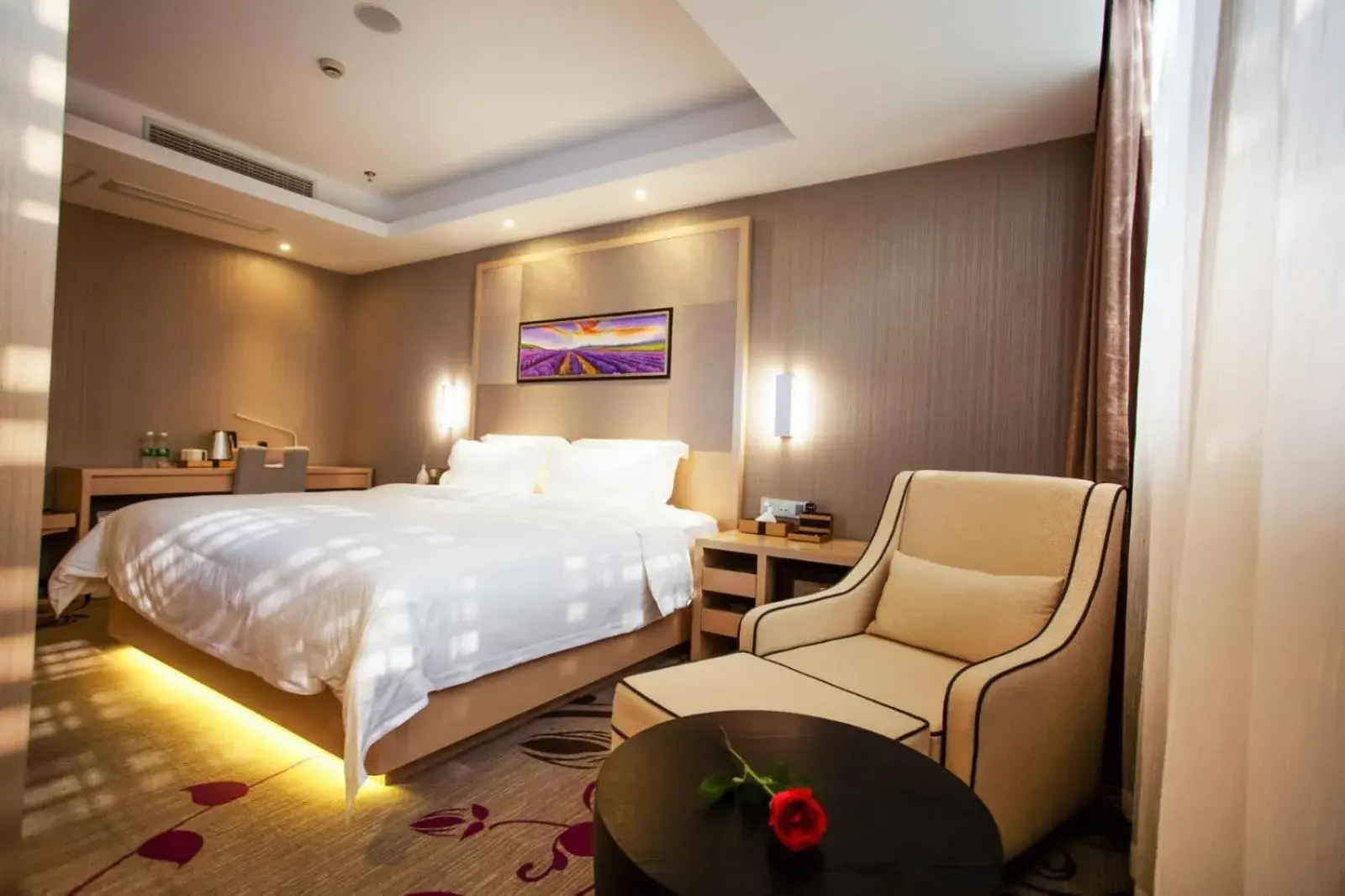 Bed in Lavande Hotel Xuzhou East High-speed Rail Station Jinshanqiao Development Zone Branch Bed in Lavande Hotel Xuzhou East High-speed Rail Station Jinshanqiao Development Zone Branch