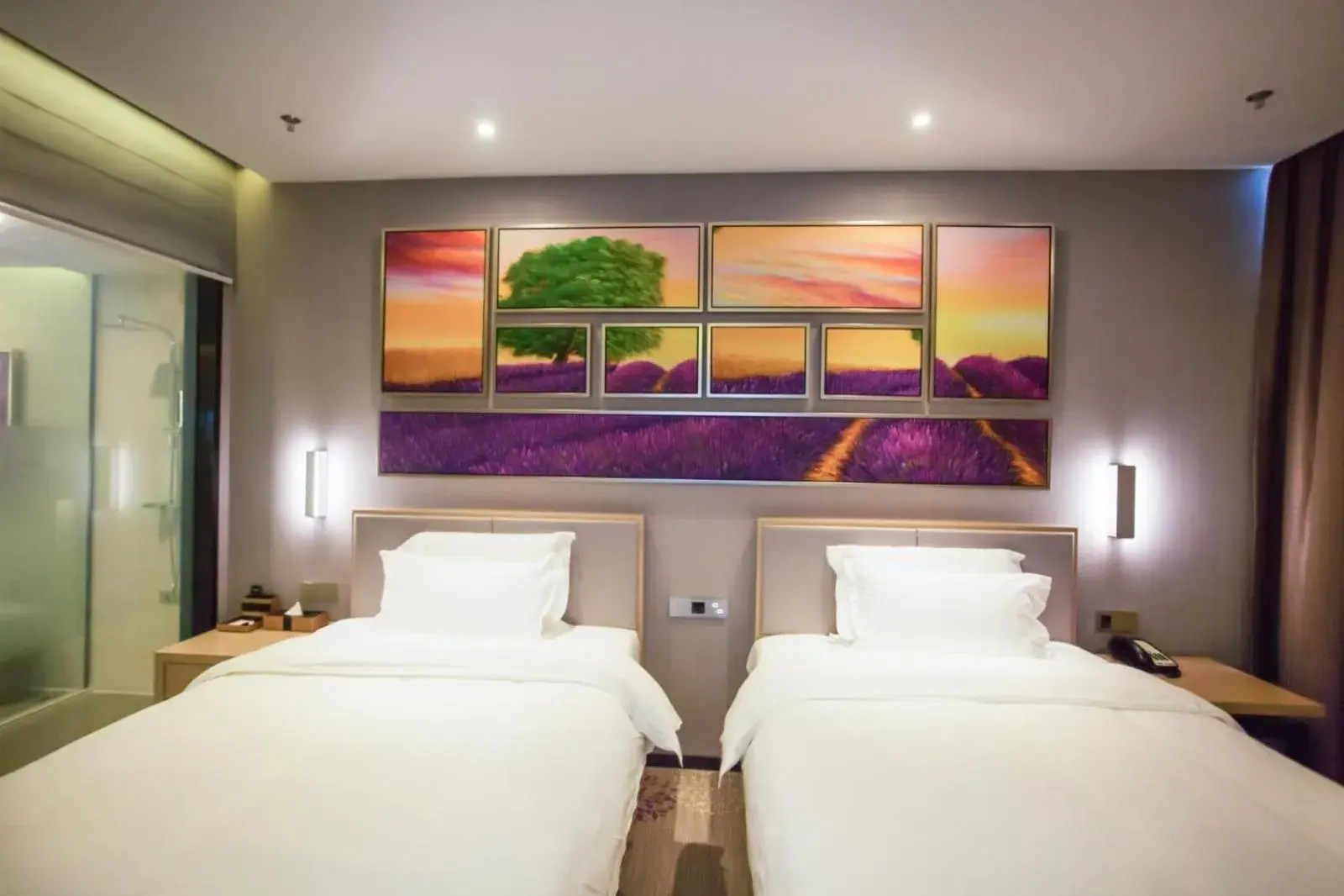 Bed in Lavande Hotel Xuzhou East High-speed Rail Station Jinshanqiao Development Zone Branch Bed in Lavande Hotel Xuzhou East High-speed Rail Station Jinshanqiao Development Zone Branch