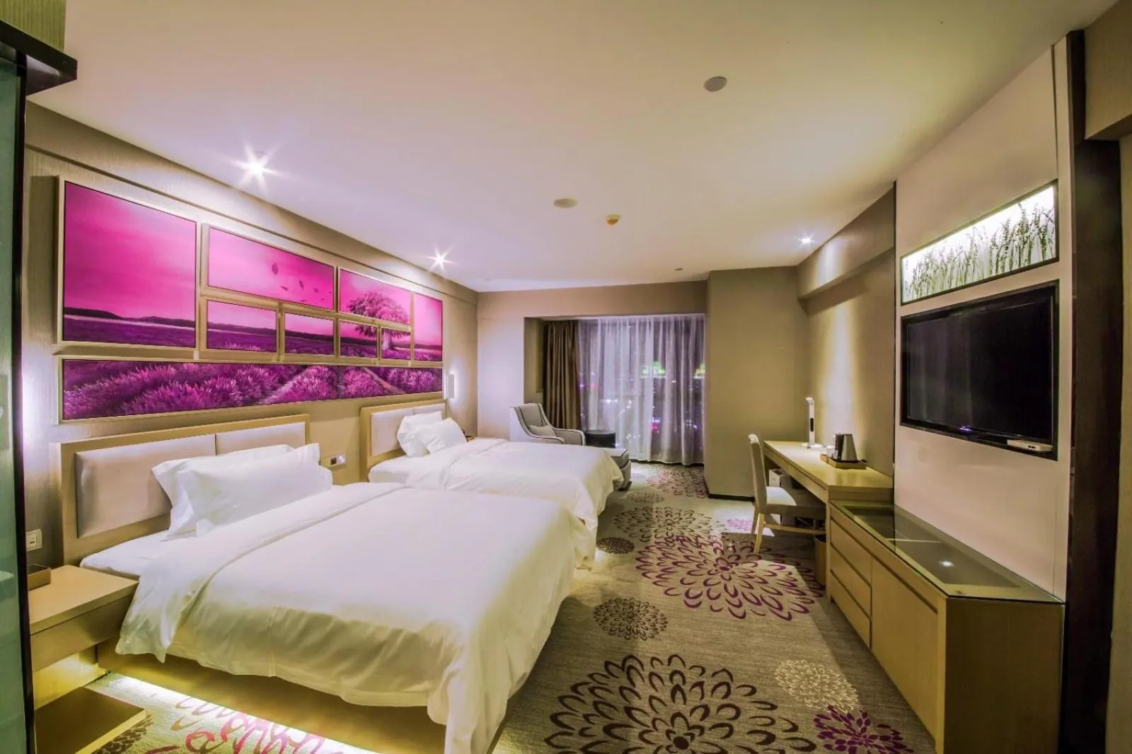 Bed in Lavande Hotel Haining Leather City Yintai Branch