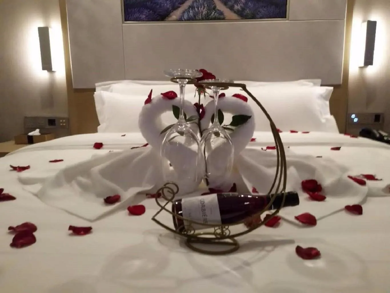 Bed in Lavande Hotel Haining Leather City Yintai Branch