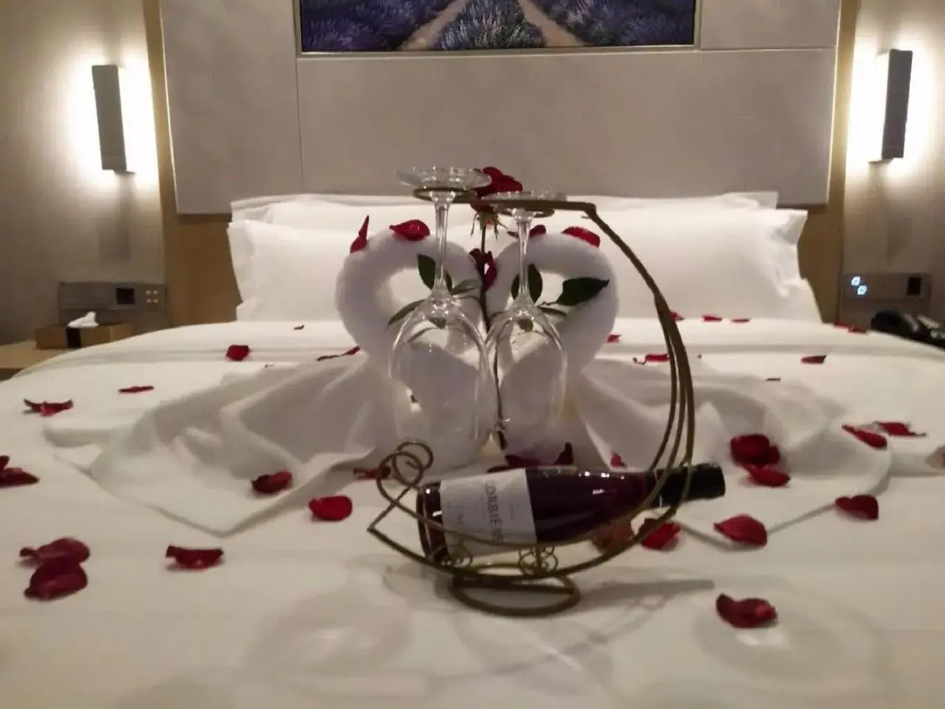 Bed in Lavande Hotel Haining Leather City Yintai Branch Bed in Lavande Hotel Haining Leather City Yintai Branch