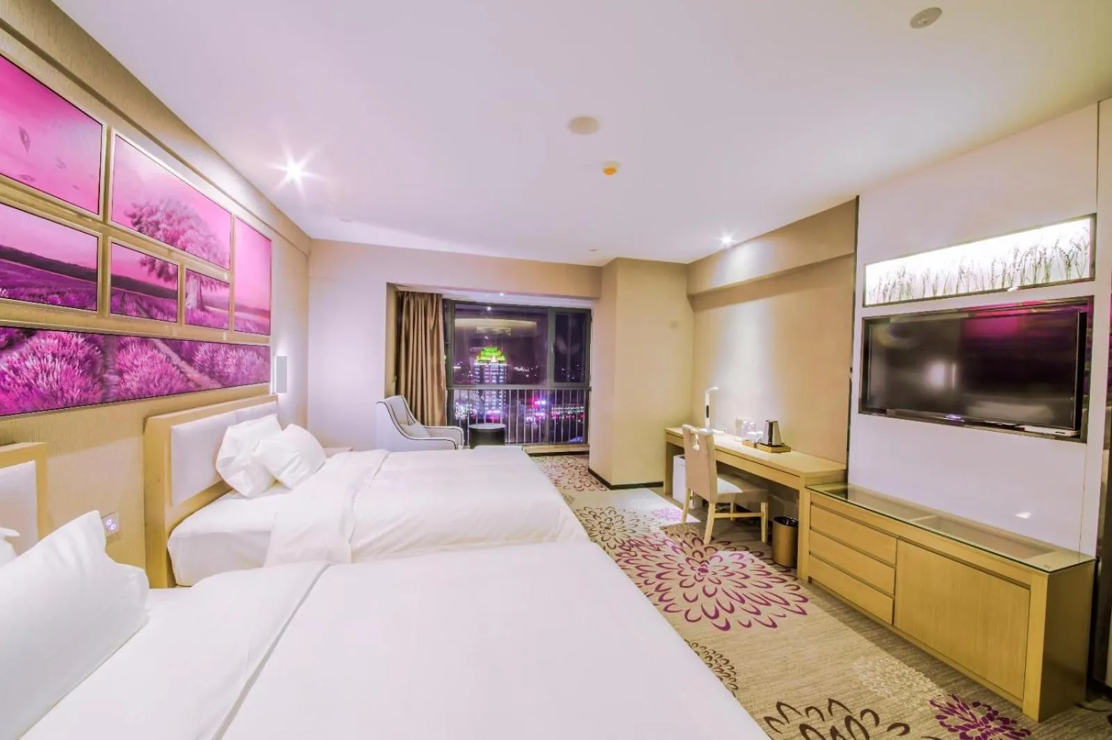Bed in Lavande Hotel Haining Leather City Yintai Branch