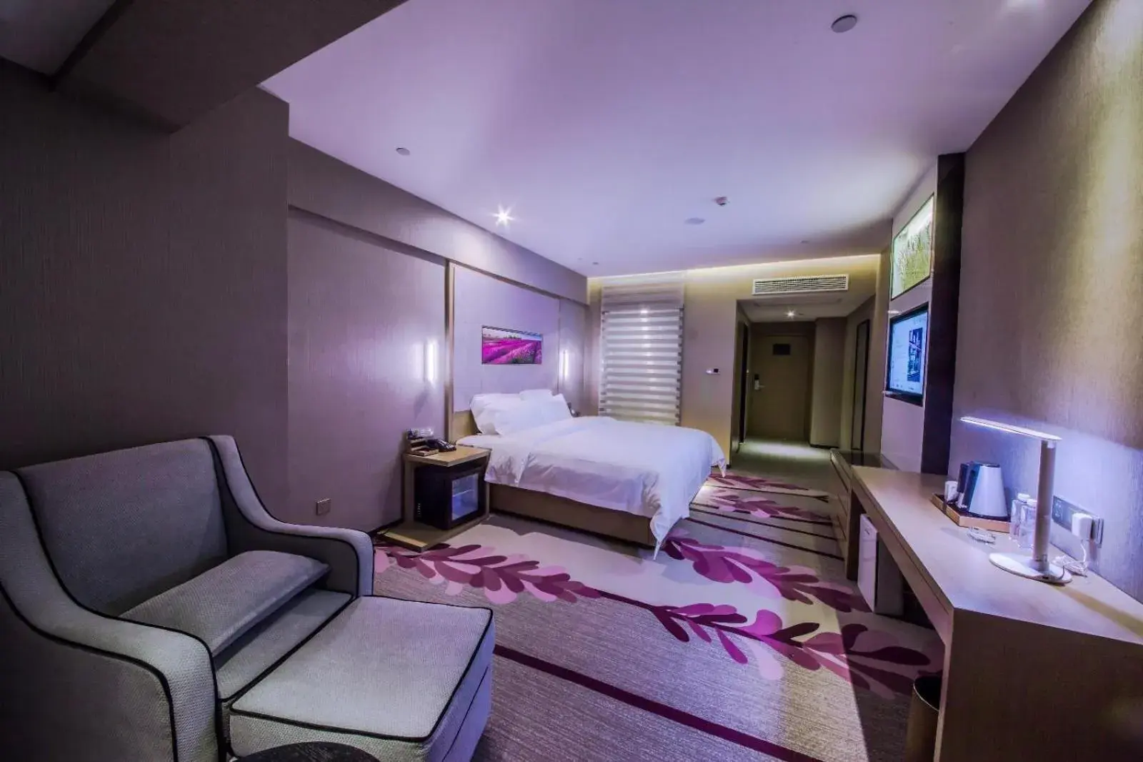 Bed in Lavande Hotel Haining Leather City Yintai Branch Bed in Lavande Hotel Haining Leather City Yintai Branch