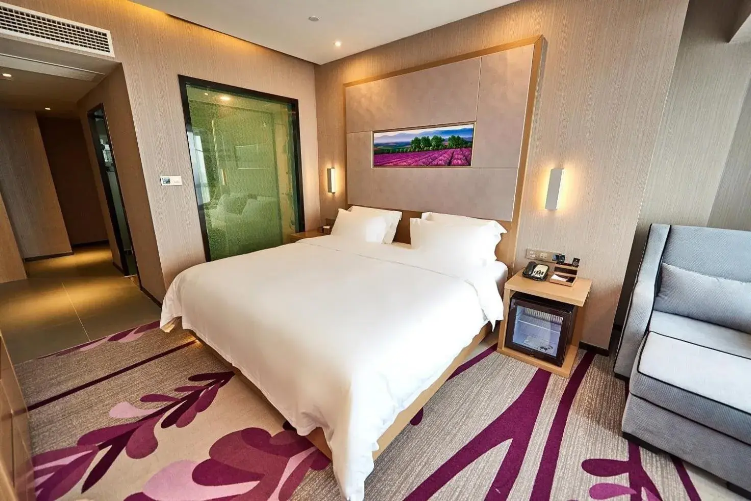 Bed in Lavande Hotel Haining Leather City Yintai Branch Bed in Lavande Hotel Haining Leather City Yintai Branch
