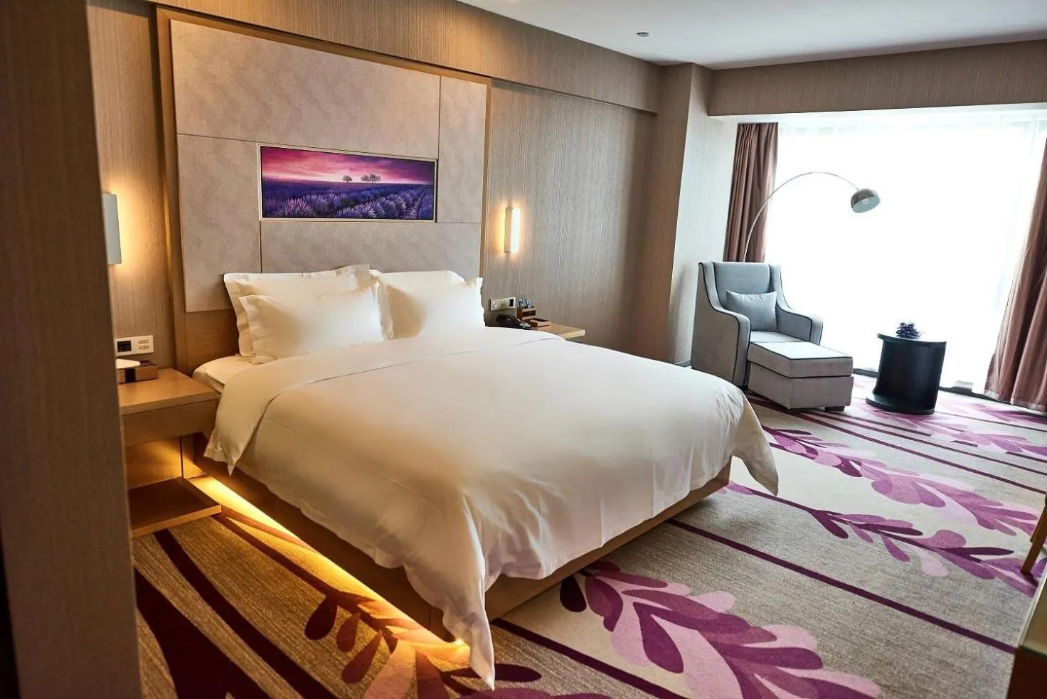 Bed in Lavande Hotel Haining Leather City Yintai Branch