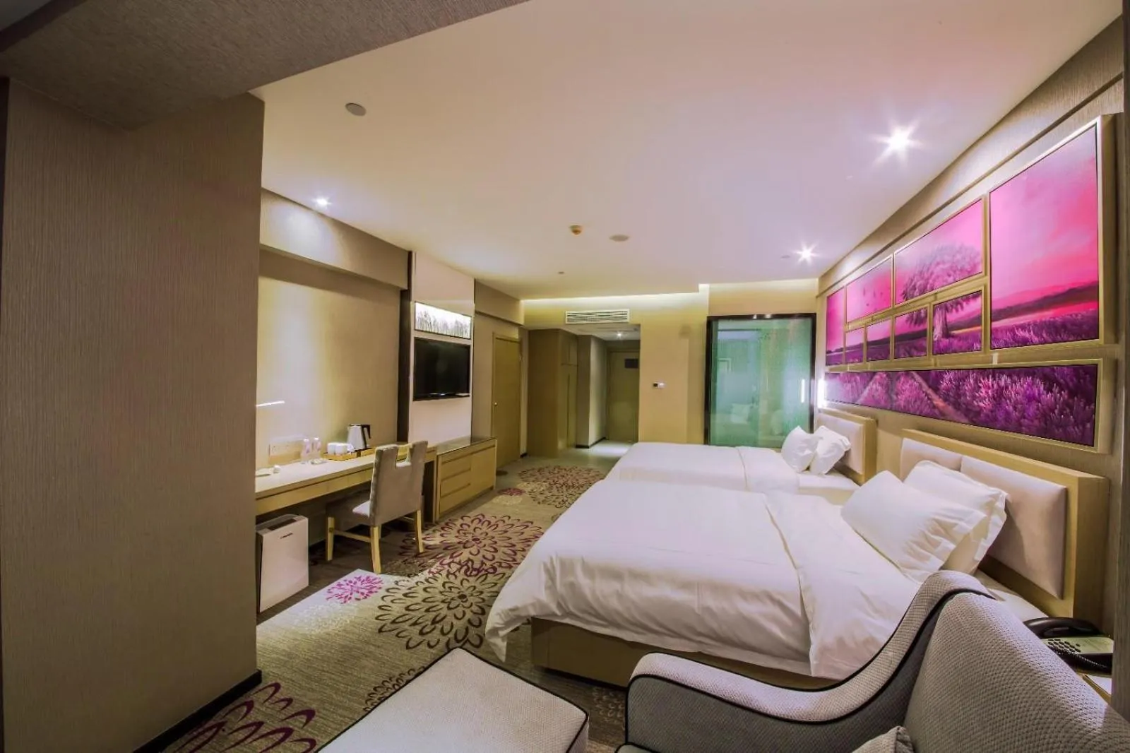 Bed in Lavande Hotel Haining Leather City Yintai Branch