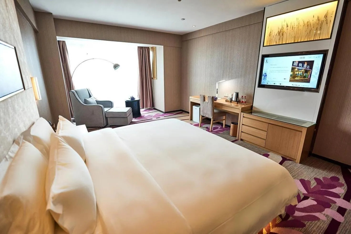 Bed in Lavande Hotel Haining Leather City Yintai Branch