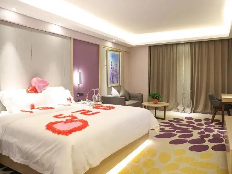 Bed in Lavande Hotel Xianyang Yuquan Road Wanda Plaza Branch Bed in Lavande Hotel Xianyang Yuquan Road Wanda Plaza Branch