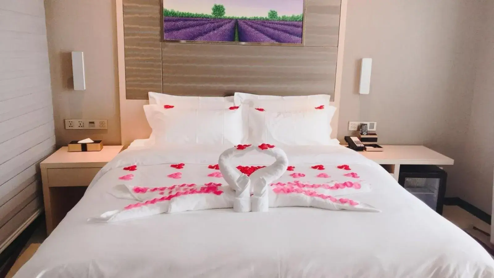 Bed in Lavande Hotels Xianning Tonghui Square Branch Bed in Lavande Hotels Xianning Tonghui Square Branch
