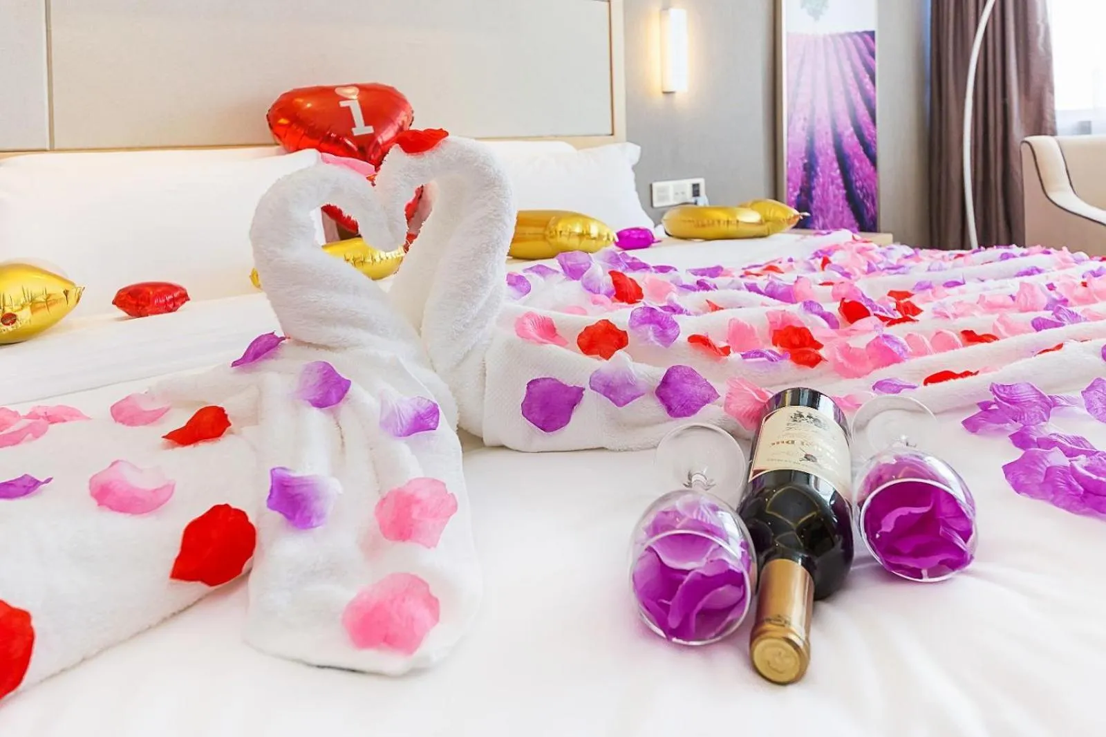 Bed in Lavande Hotels Weihai Weigao Square Branch