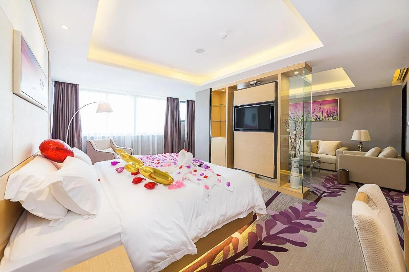 Bed in Lavande Hotels Weihai Weigao Square Branch