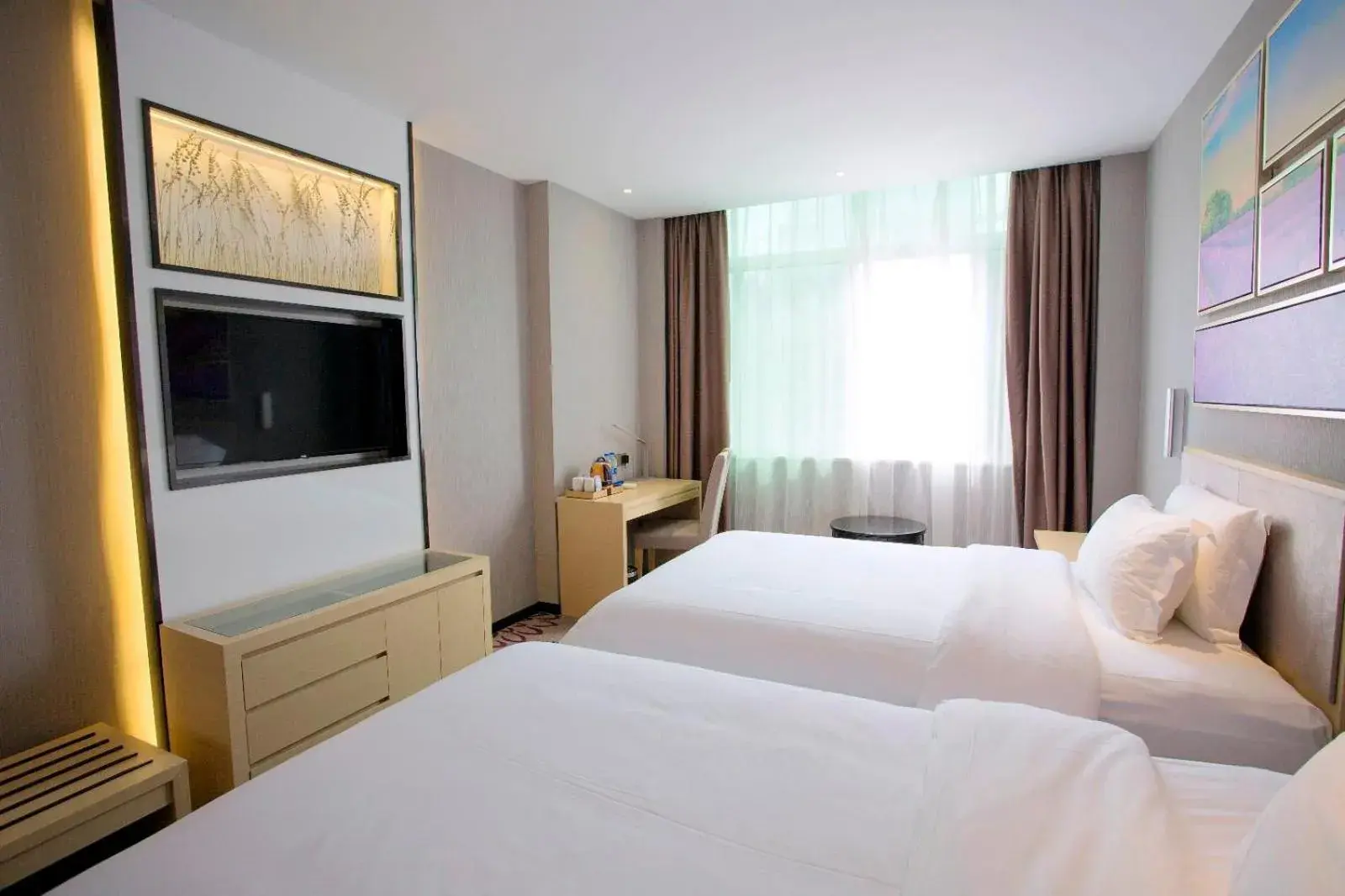 Bed in Lavande Hotel (Xinyi Fuhai Building Branch) Bed in Lavande Hotel (Xinyi Fuhai Building Branch)