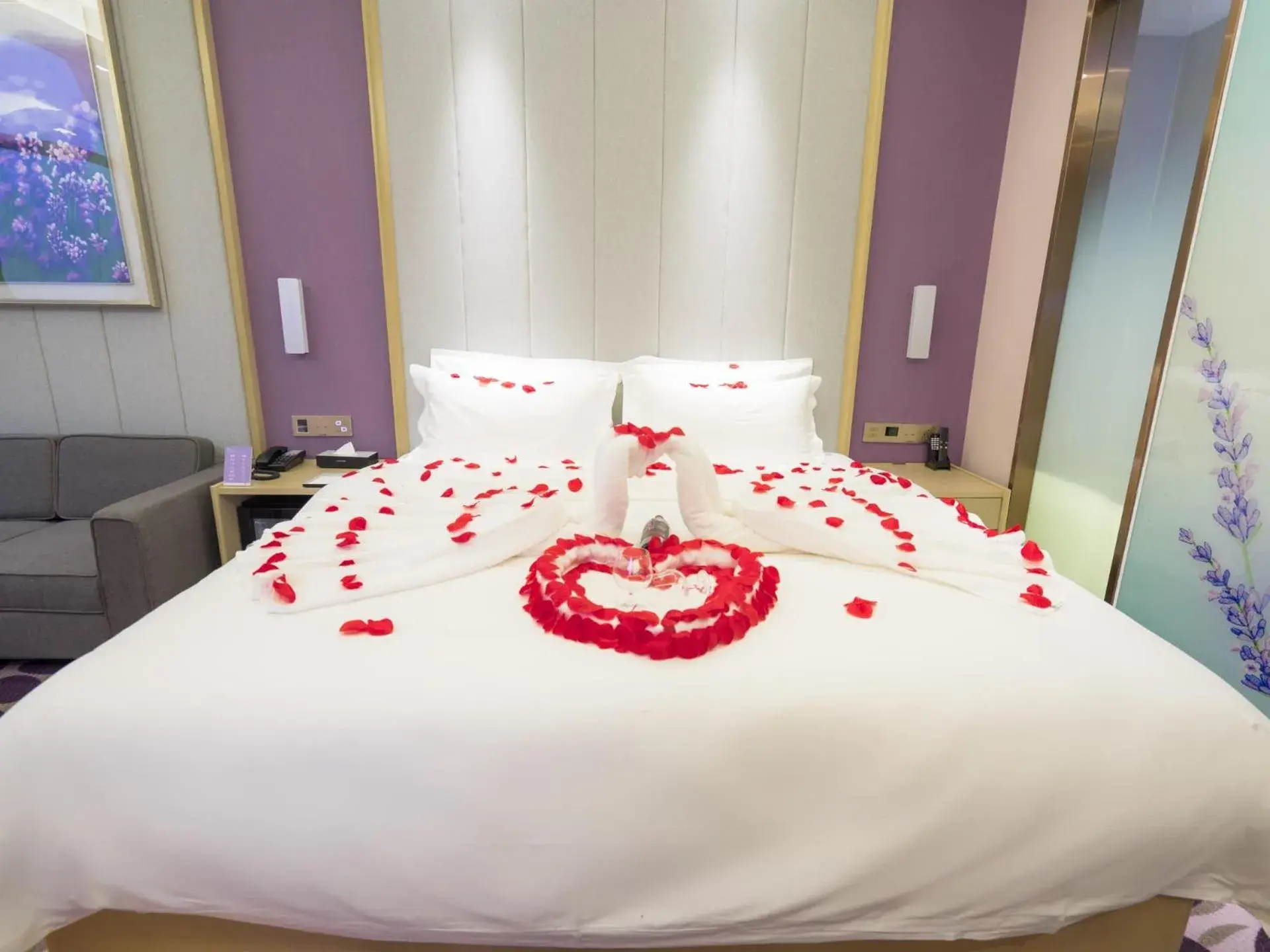 Bed in Lavande Hotel(Macheng High-speed Station Branch) Bed in Lavande Hotel(Macheng High-speed Station Branch)