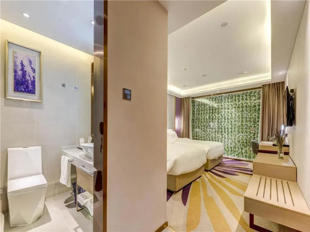 Bed in Lavande Hotel Tangshan Convention and Exhibition Yuanyang City Bed in Lavande Hotel Tangshan Convention and Exhibition Yuanyang City