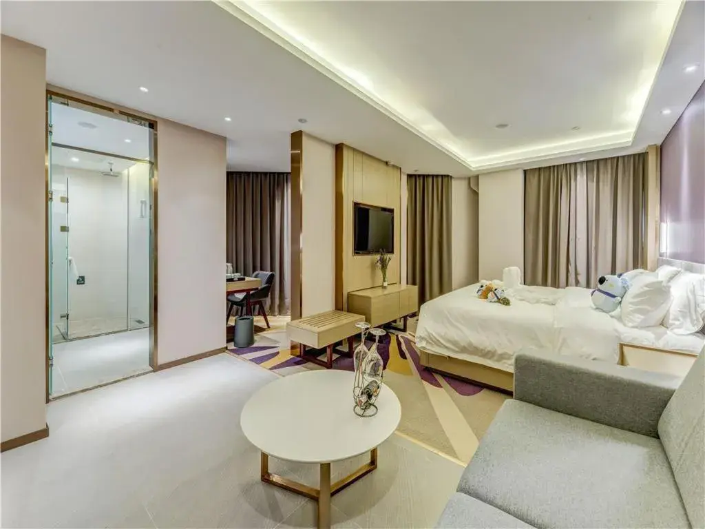 Bed in Lavande Hotel Tangshan Convention and Exhibition Yuanyang City Bed in Lavande Hotel Tangshan Convention and Exhibition Yuanyang City
