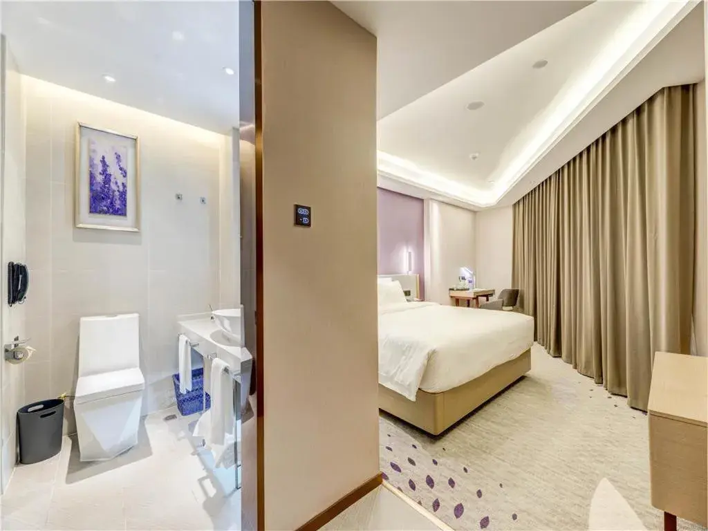 Bed in Lavande Hotel Tangshan Convention and Exhibition Yuanyang City Bed in Lavande Hotel Tangshan Convention and Exhibition Yuanyang City