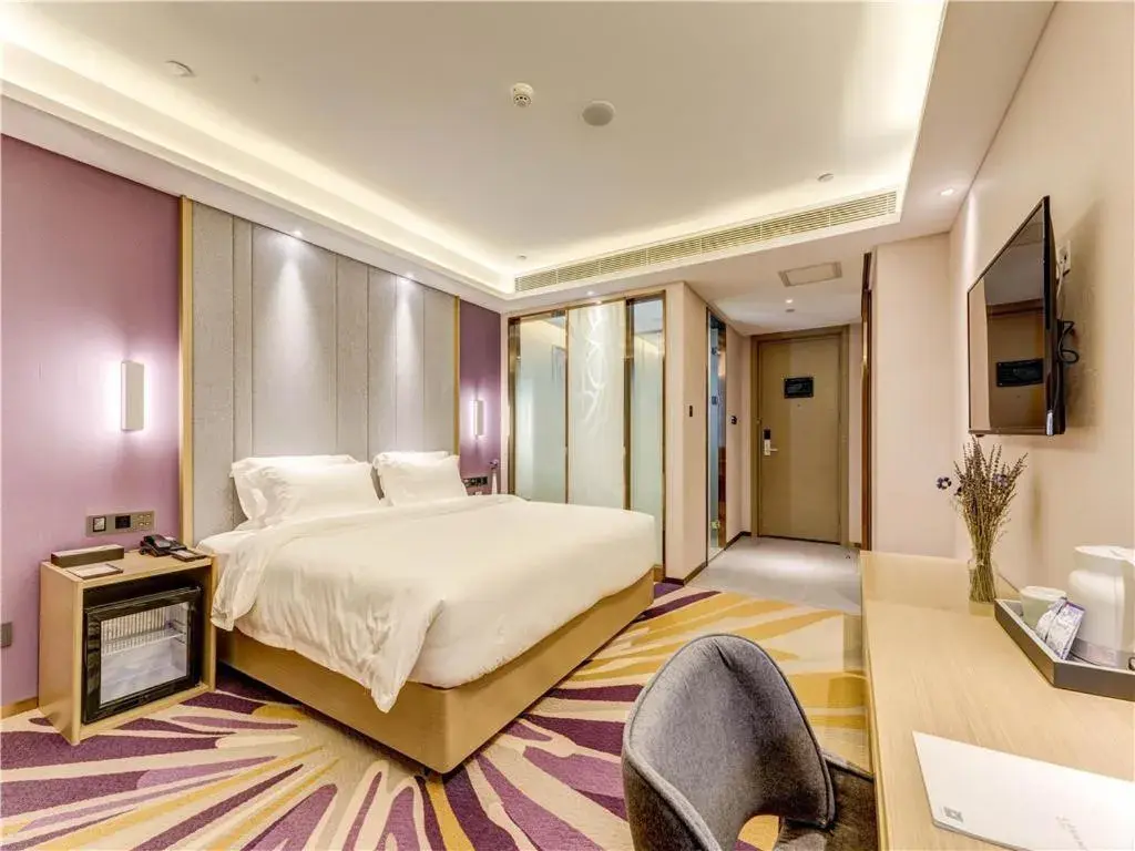 Bed in Lavande Hotel Tangshan Convention and Exhibition Yuanyang City Bed in Lavande Hotel Tangshan Convention and Exhibition Yuanyang City