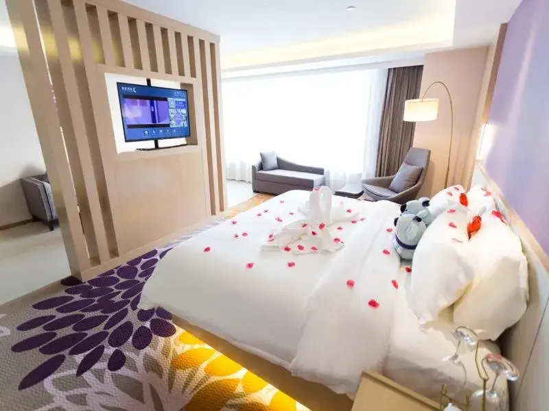 Bed in Lavande Hotel Suqian Yanghe New District Bed in Lavande Hotel Suqian Yanghe New District