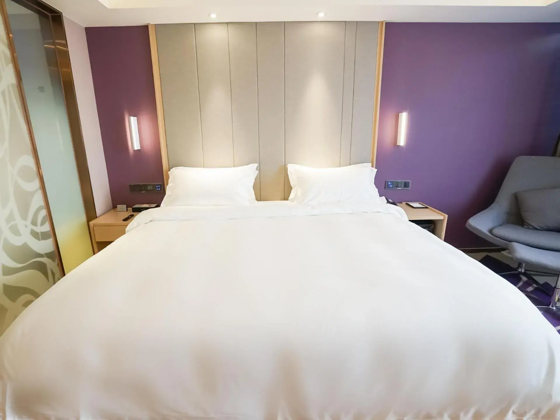 Bed in Lavande Hotel Jingmen Planet World City Bed in Lavande Hotel Jingmen Planet World City