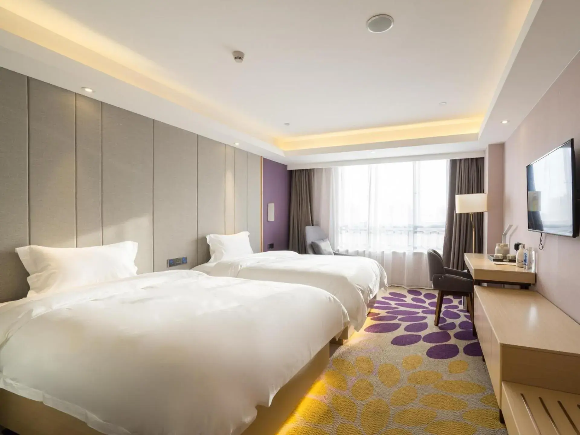 Bed in Lavande Hotel Jingmen Planet World City Bed in Lavande Hotel Jingmen Planet World City