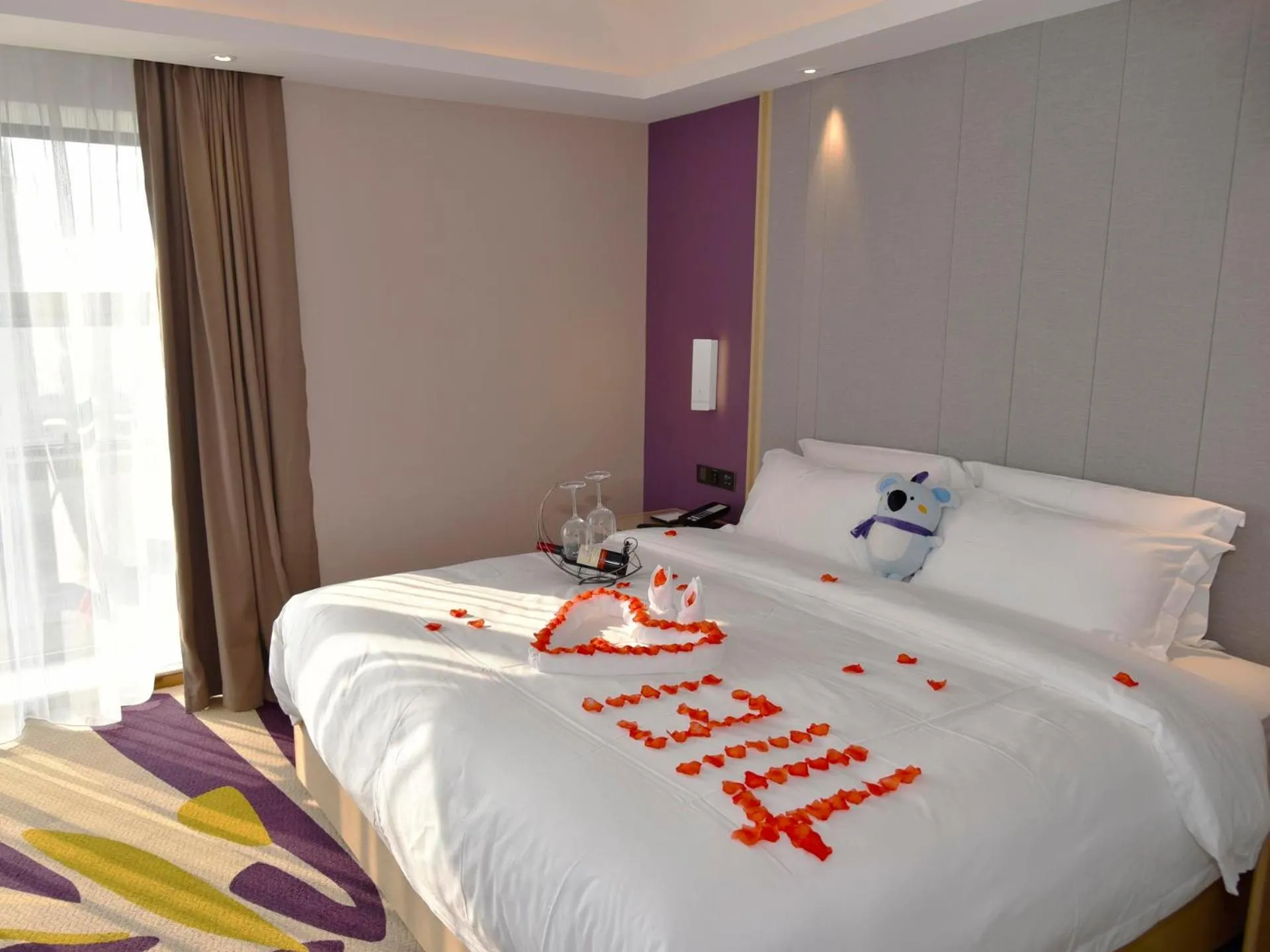 Bed in Lavande Hotel Fuzhou Wanda Plaza High-speed Railway Station