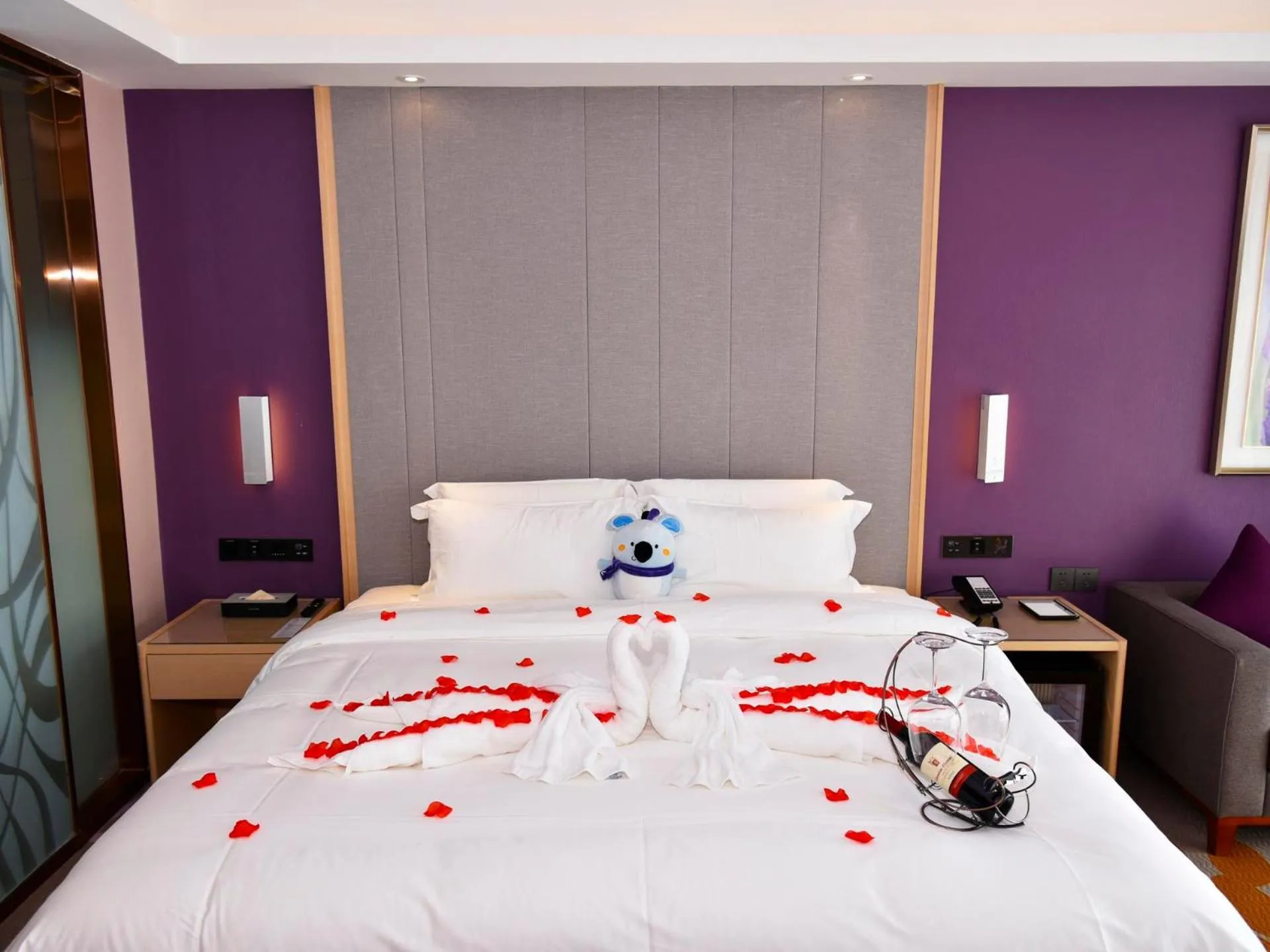 Bed in Lavande Hotel Fuzhou Wanda Plaza High-speed Railway Station