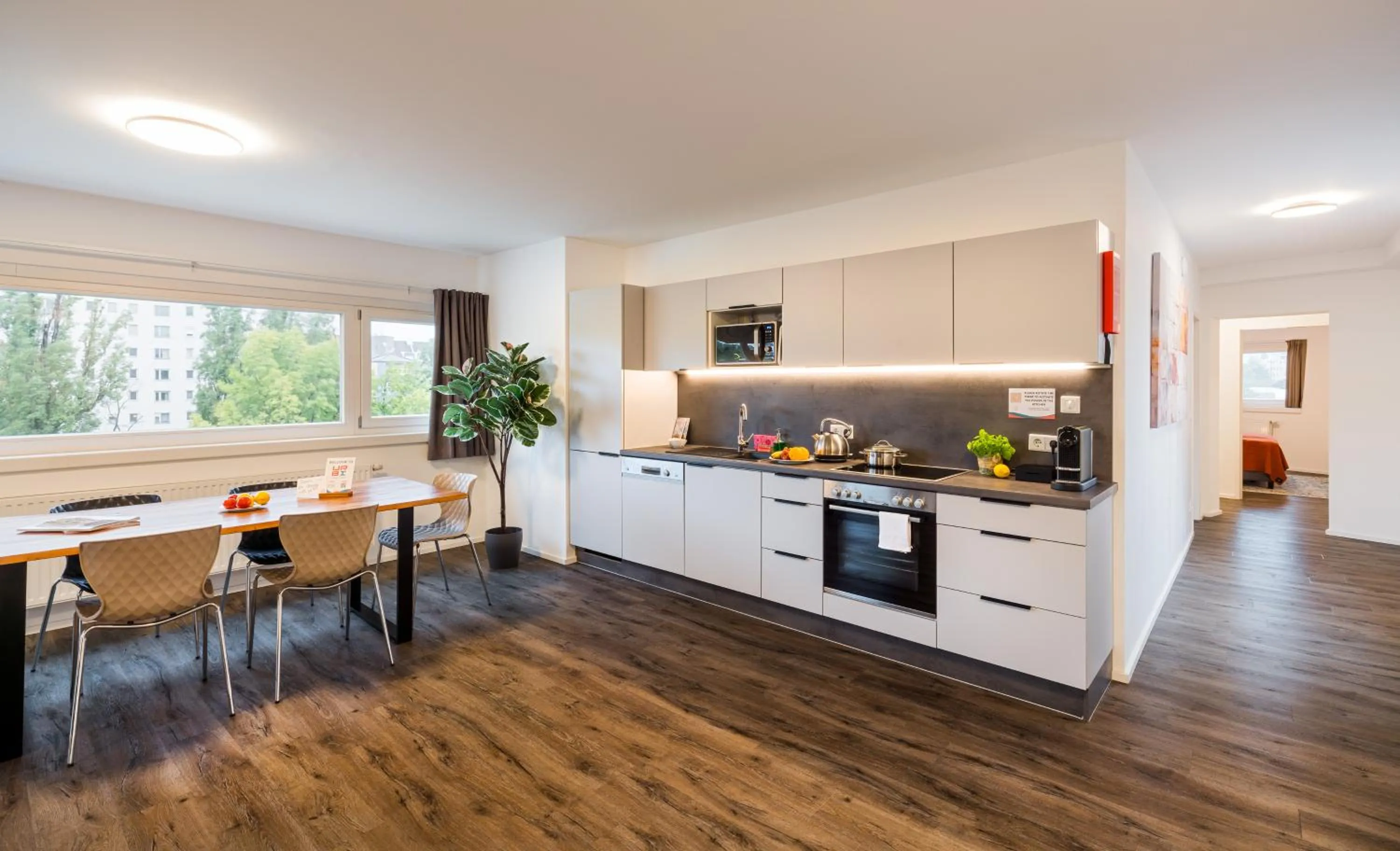Kitchen or kitchenette in URBAN ISLAND I Riverside Apartments