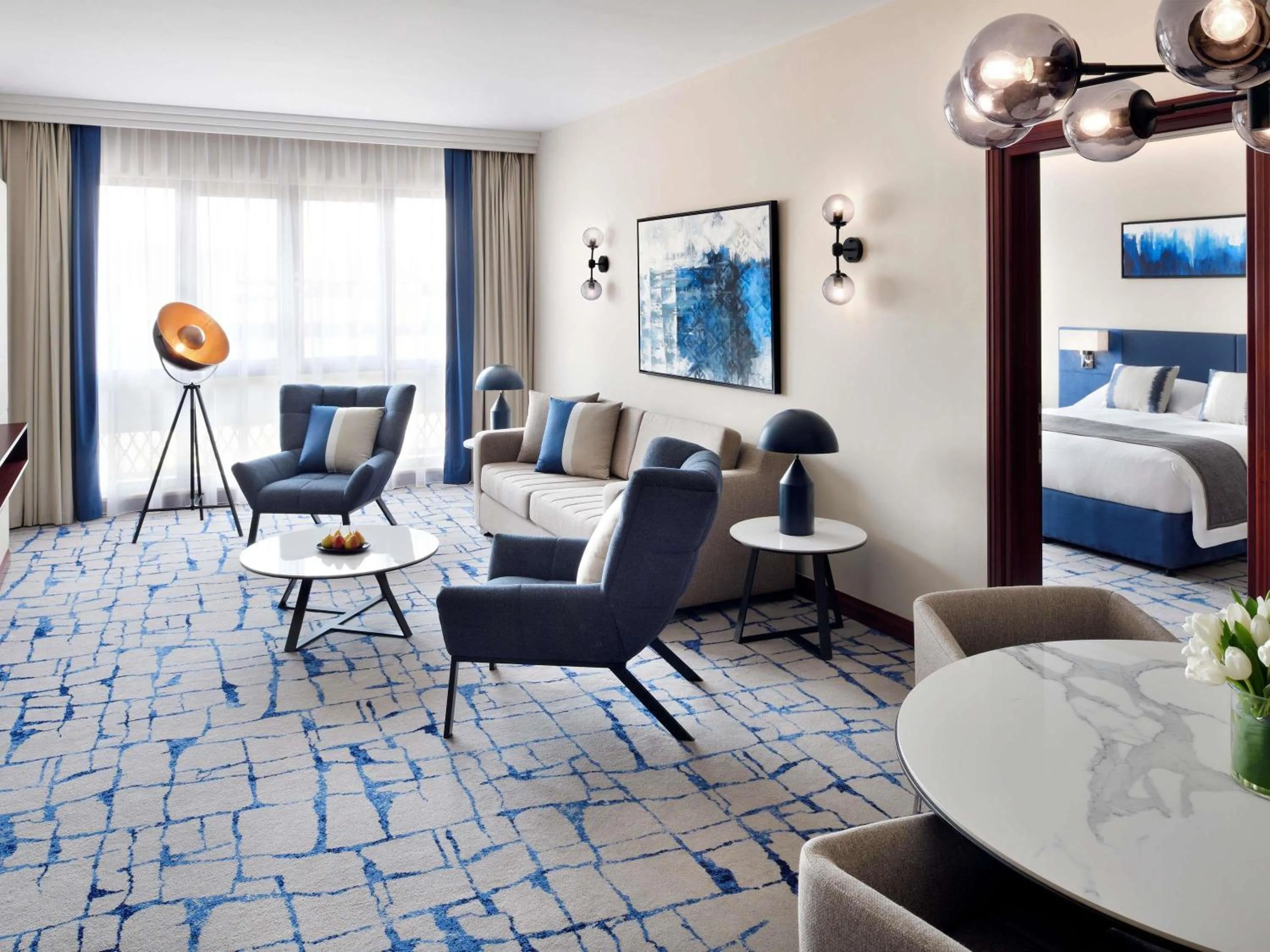 Photo of the whole room, Bed in Mövenpick Hotel & Apartments Bur Dubai