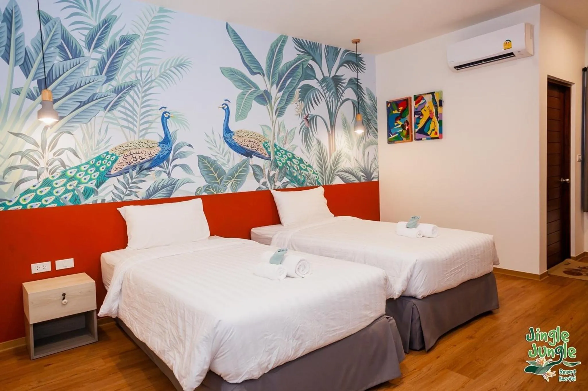 Bed in JINGLE JUNGLE RESORT KHAOYAI