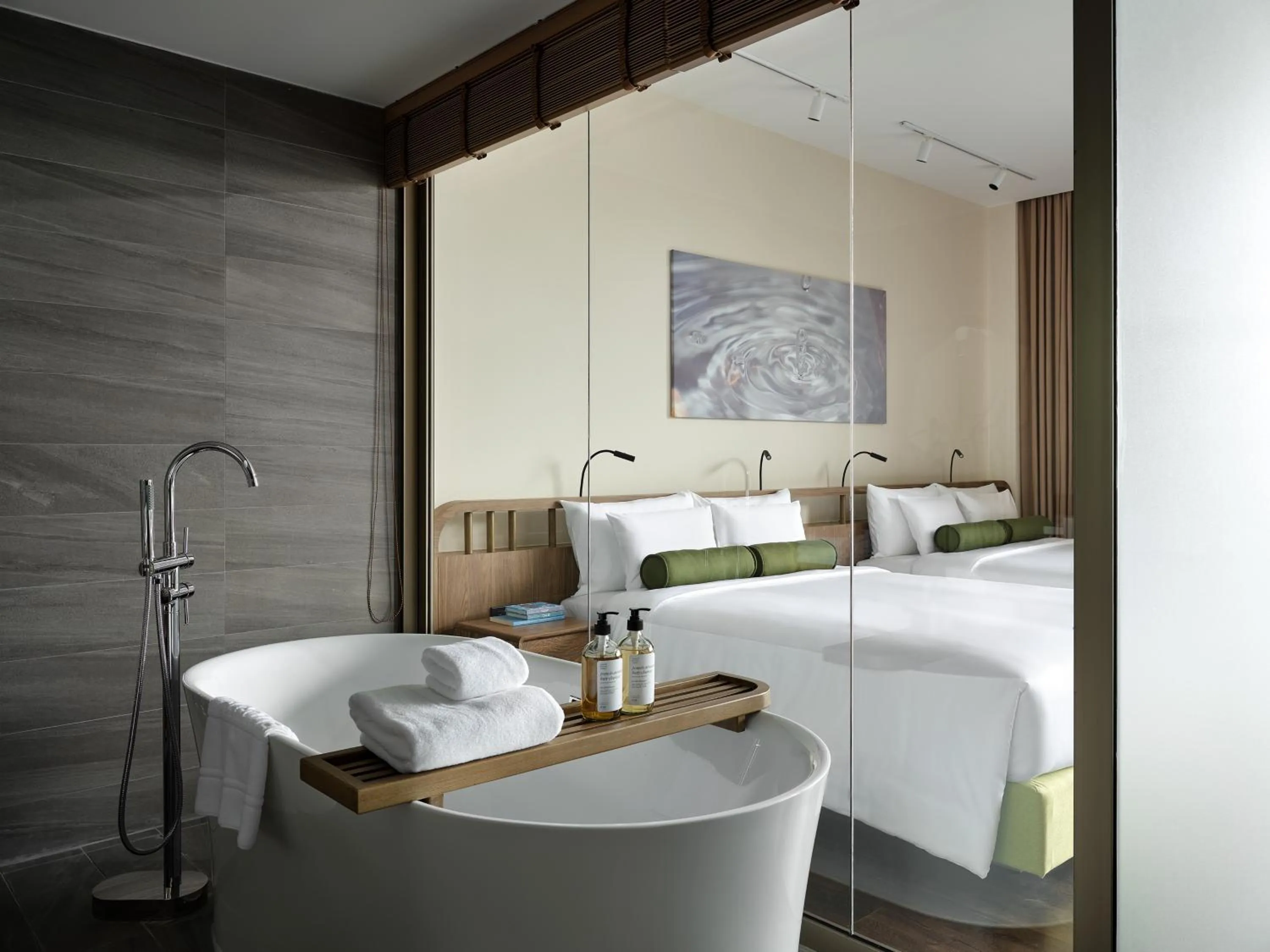 Bathroom, Bed in neera retreat hotel