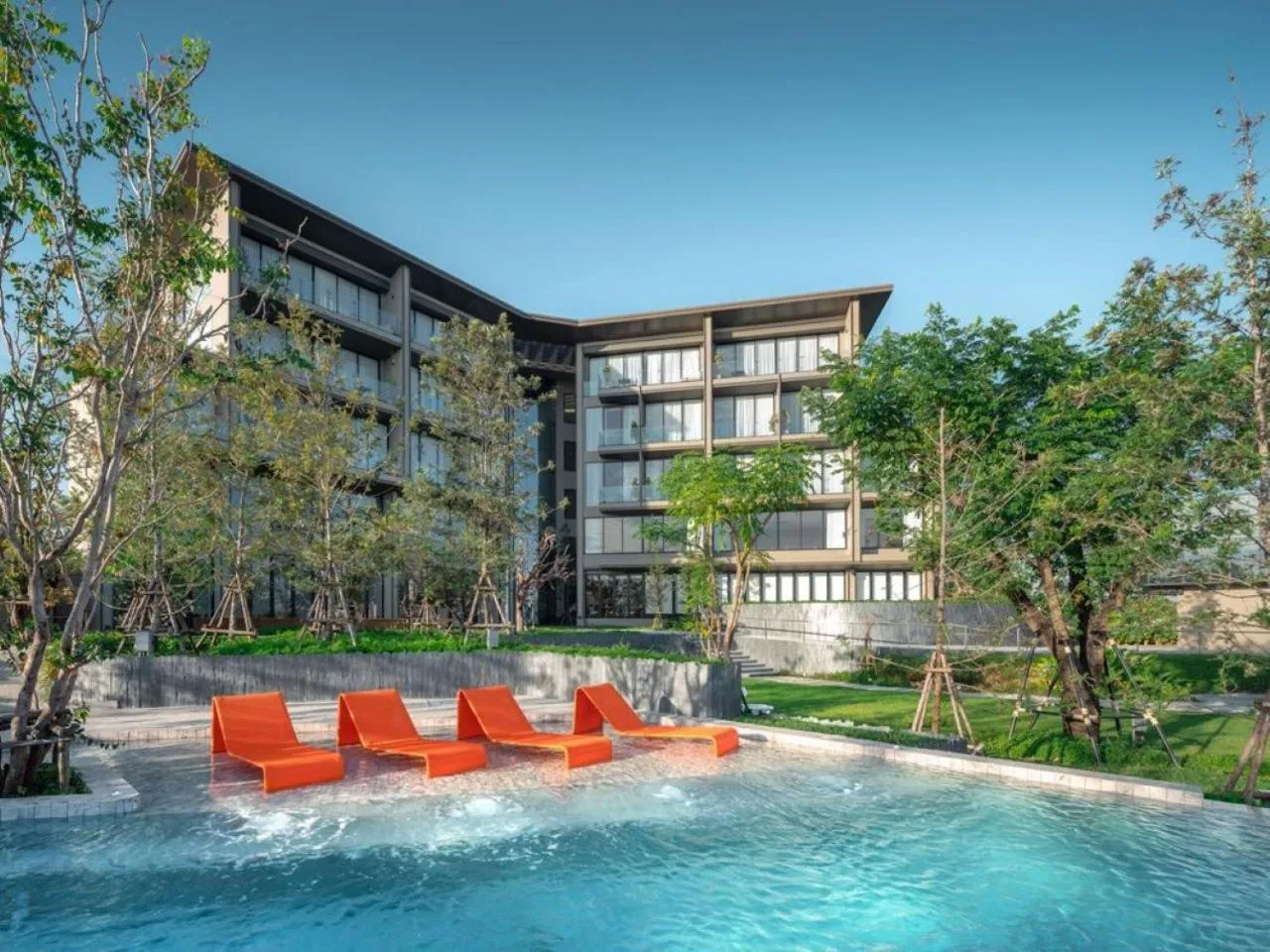 Swimming pool in neera retreat hotel