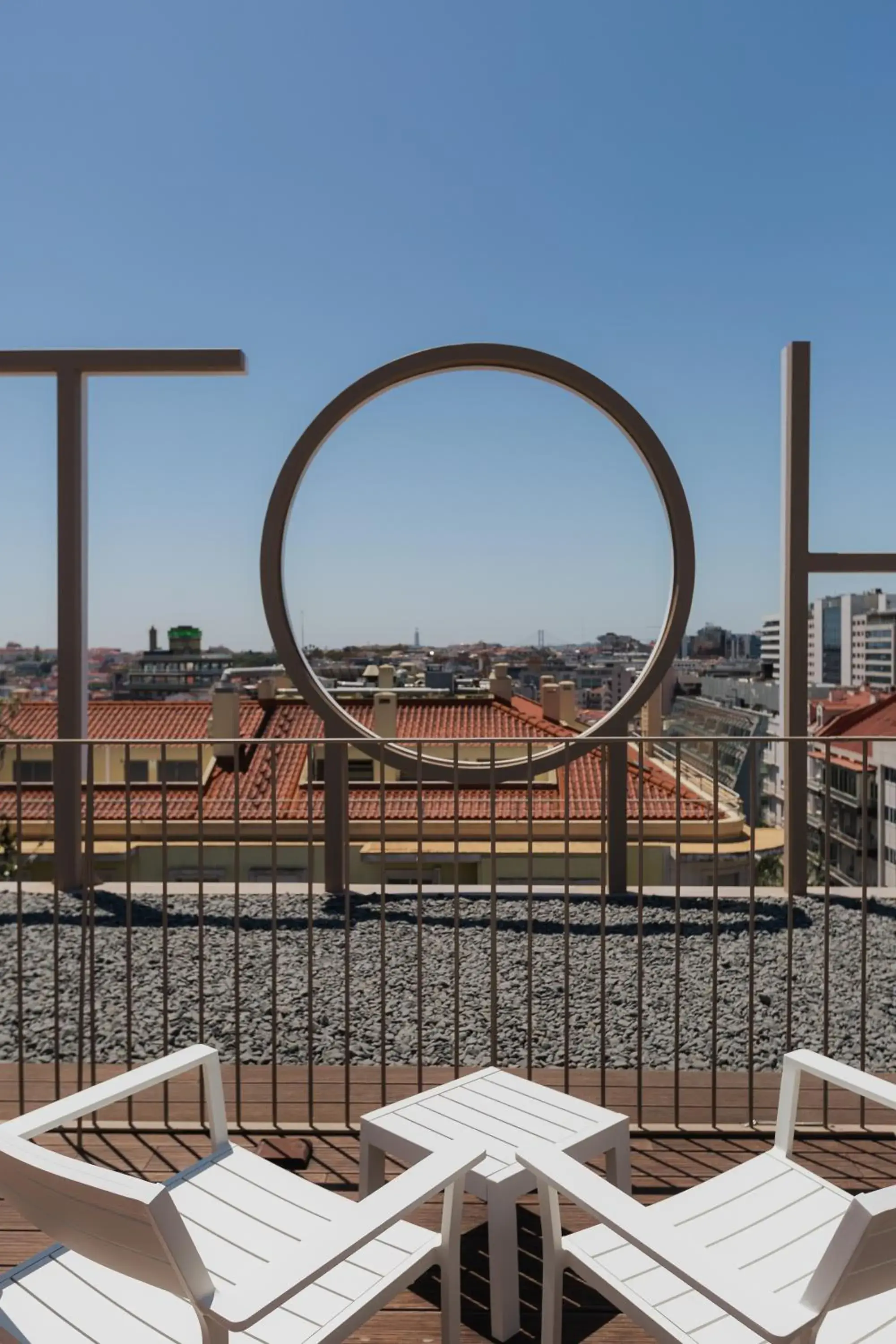 Pool view in Lumen Hotel & The Lisbon Light Show Pool view in Lumen Hotel & The Lisbon Light Show